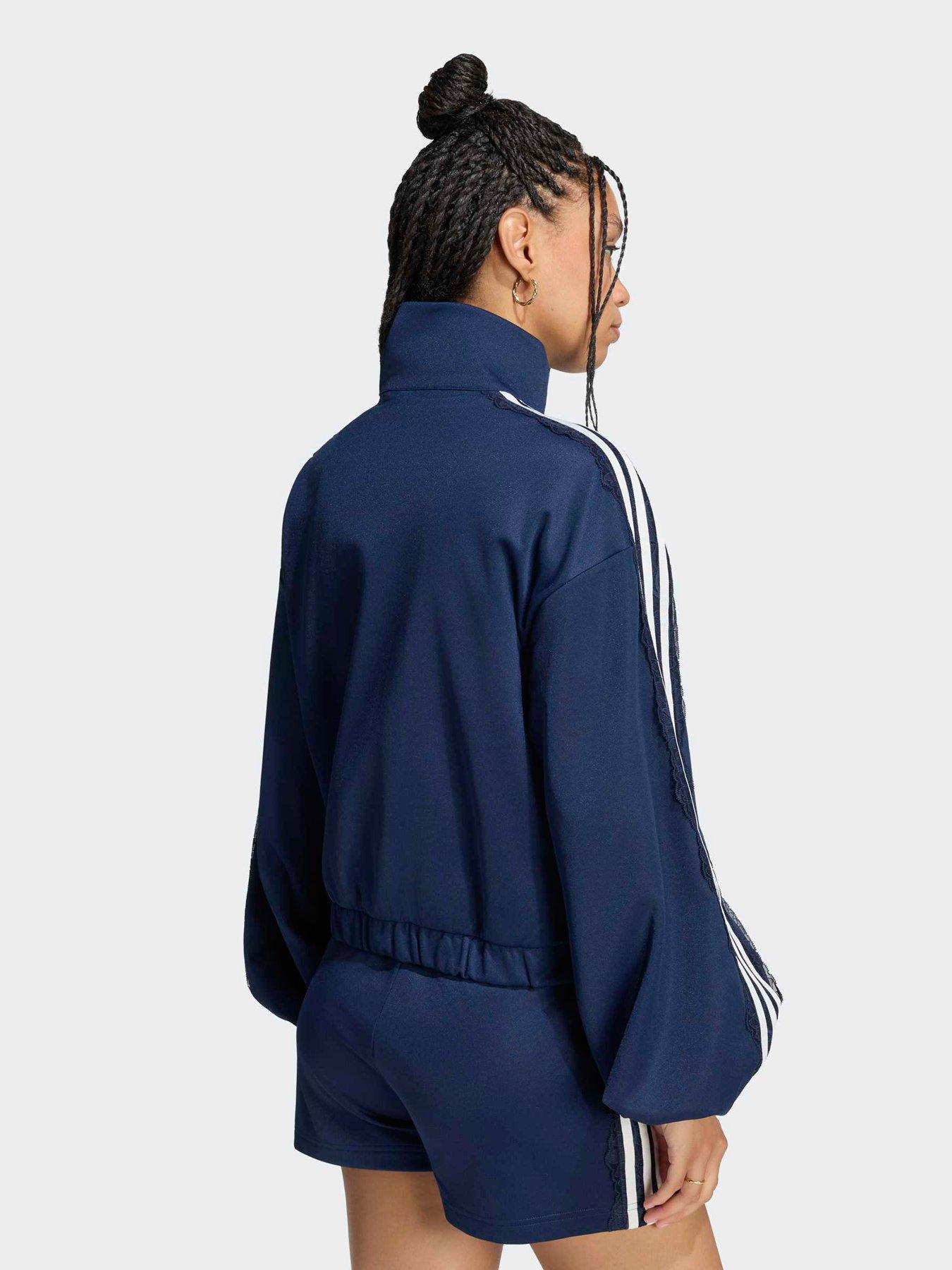 Image 2 of 6 of adidas Originals Womens Lace Oversized Track Top - Blue