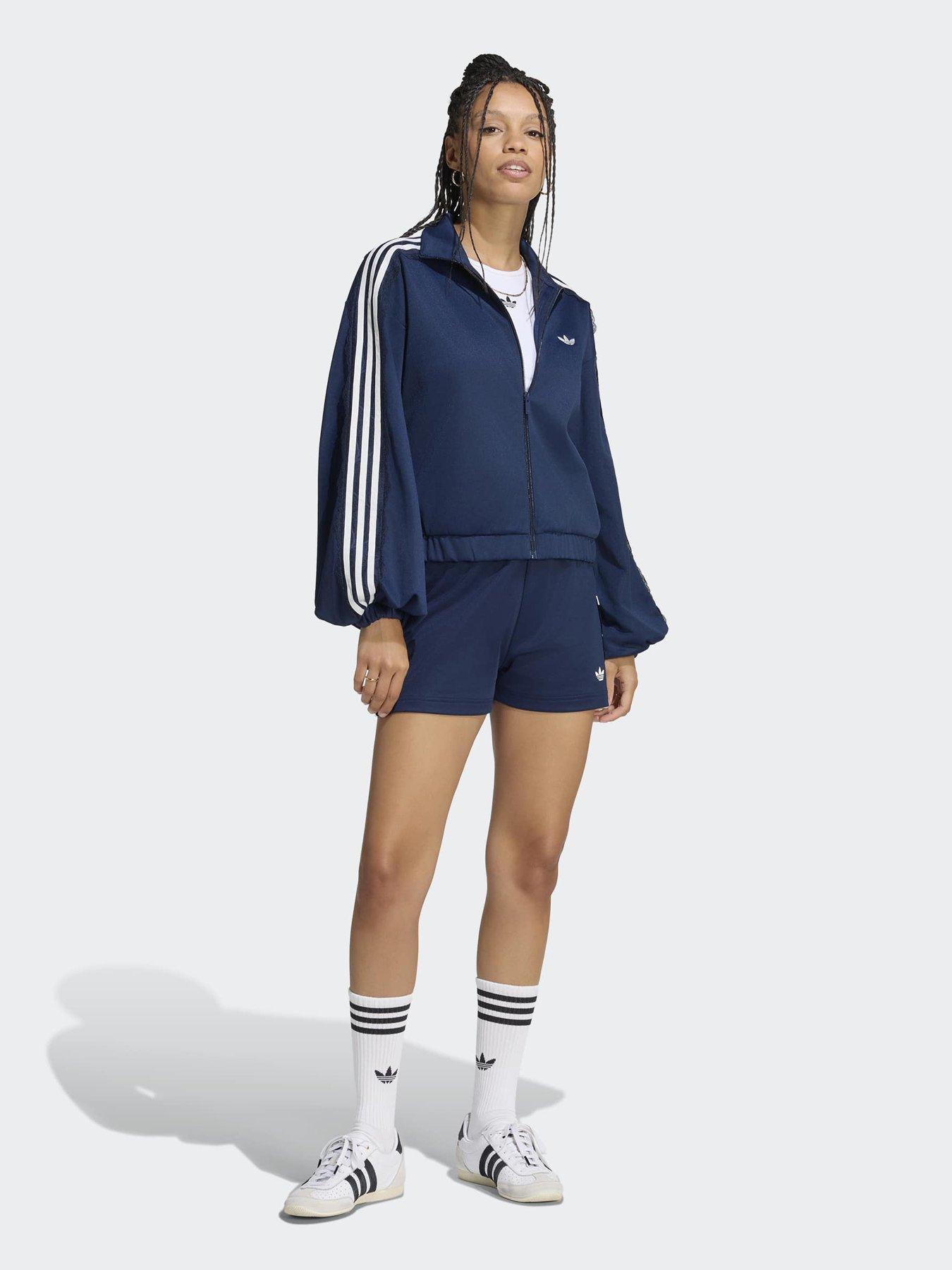 Image 3 of 6 of adidas Originals Womens Lace Oversized Track Top - Blue
