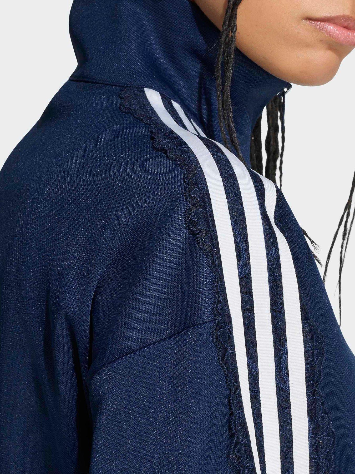 Image 5 of 6 of adidas Originals Womens Lace Oversized Track Top - Blue