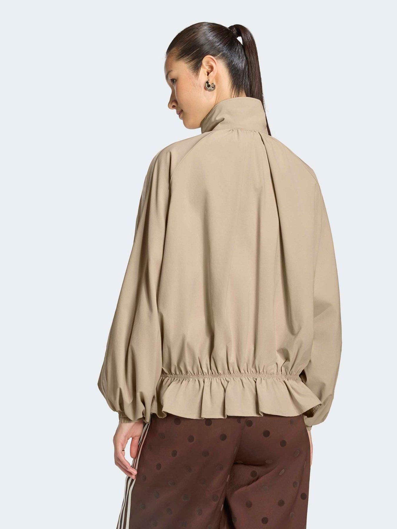 Image 2 of 6 of adidas Originals Womens Blousy Oversized Track Top - Beige