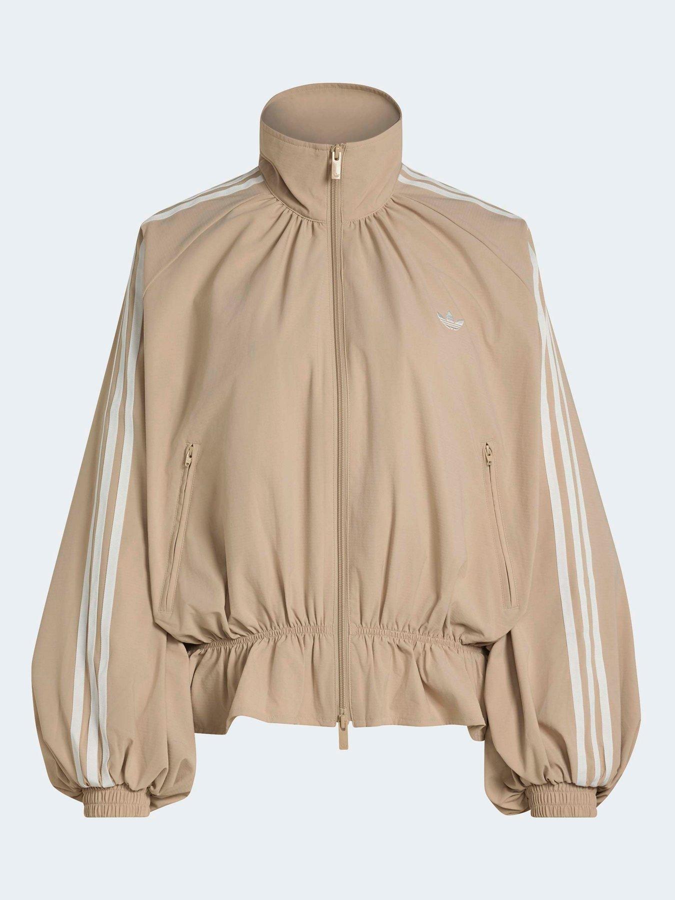 Image 6 of 6 of adidas Originals Womens Blousy Oversized Track Top - Beige