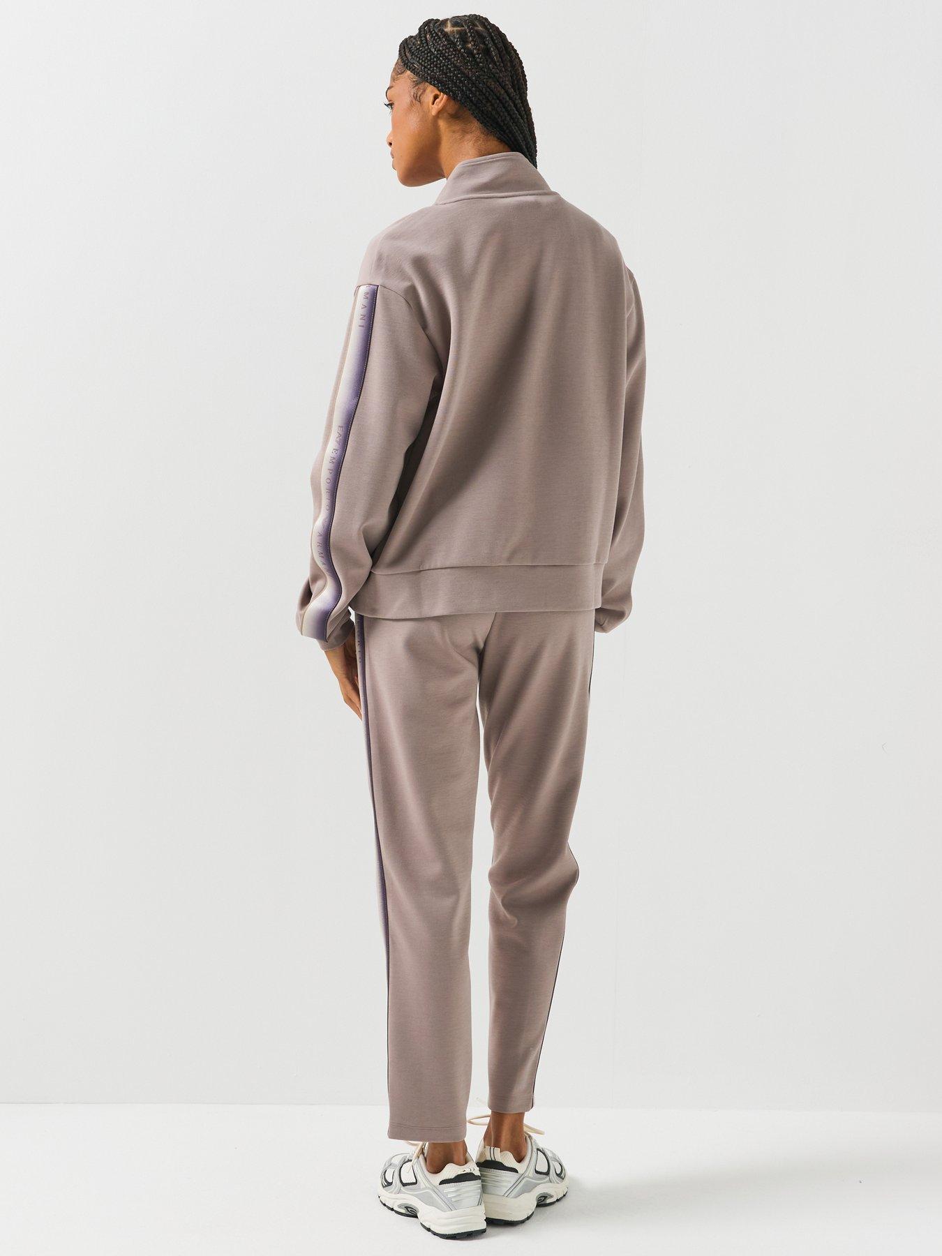 Image 2 of 6 of EA7 Emporio Armani Women's Track Jacket and Joggers Tracksuit Grey