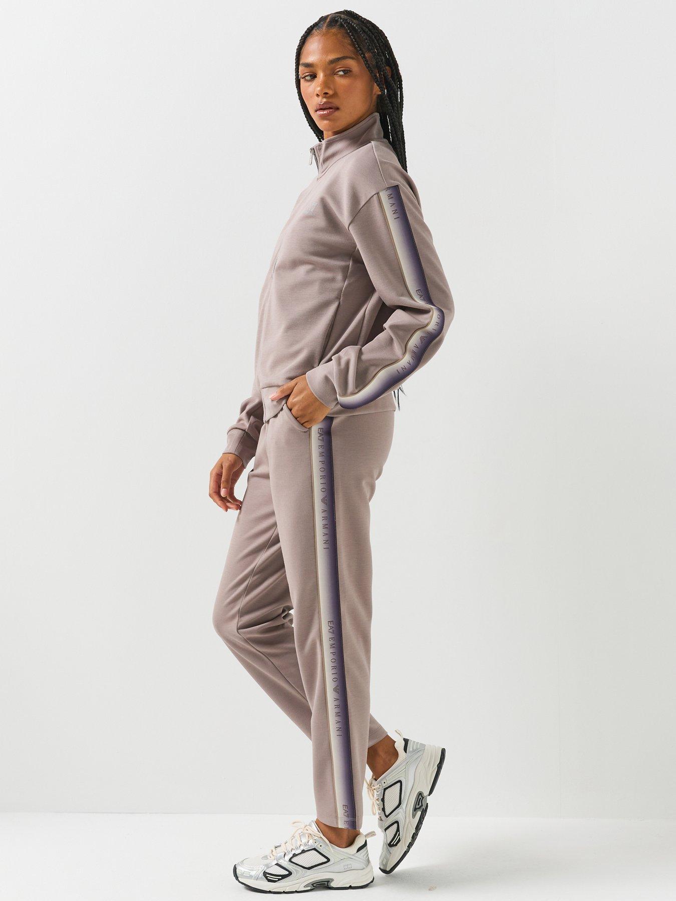 Image 3 of 6 of EA7 Emporio Armani Women's Track Jacket and Joggers Tracksuit Grey