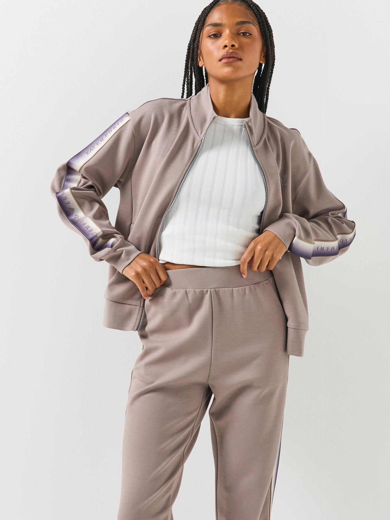 Image 4 of 6 of EA7 Emporio Armani Women's Track Jacket and Joggers Tracksuit Grey