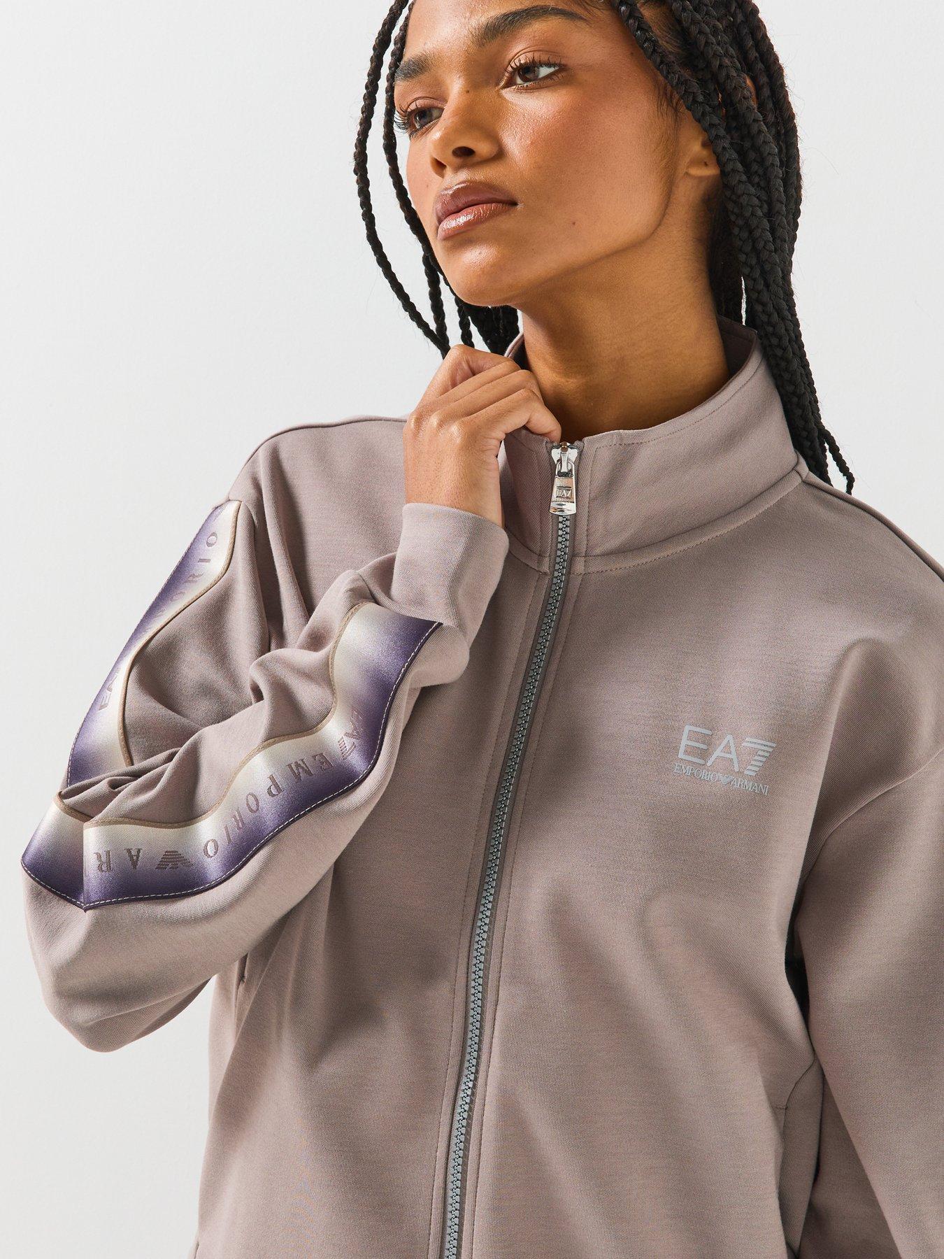 Image 6 of 6 of EA7 Emporio Armani Women's Track Jacket and Joggers Tracksuit Grey
