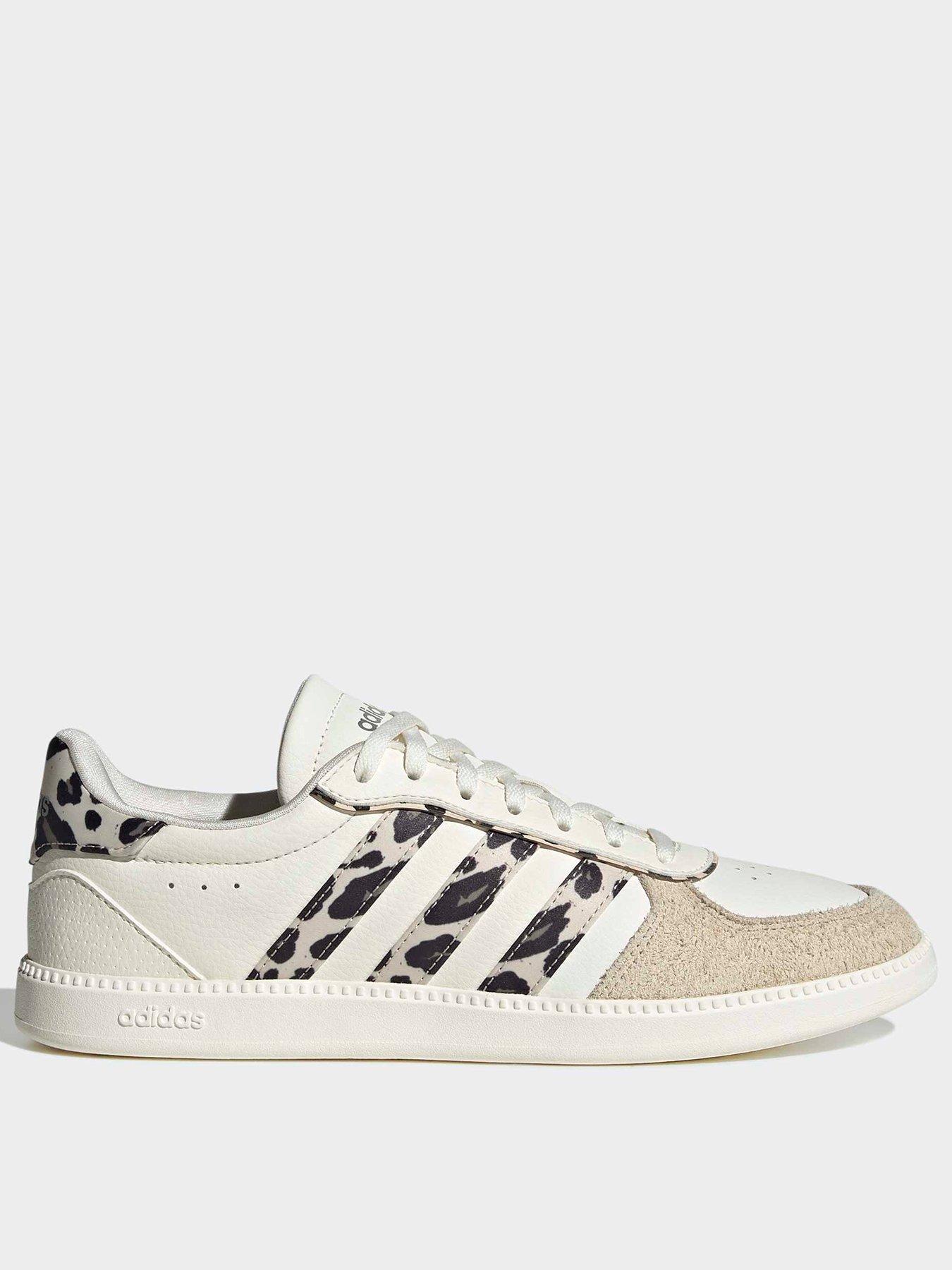adidas Sportswear Women's Breaknet Sleek Trainers - Core White / Crystal Linen / Khaki Six
