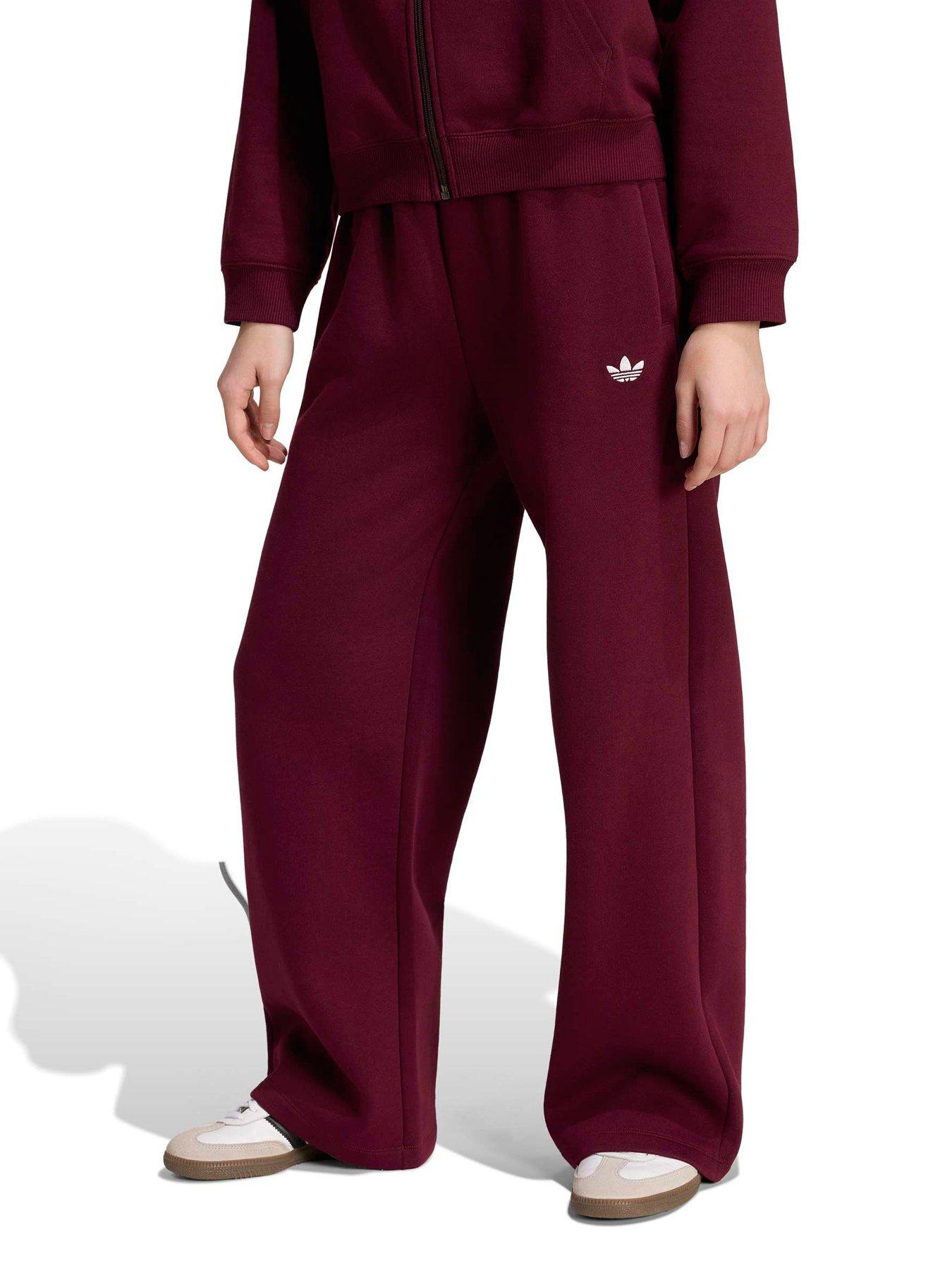 adidas Originals Junior Wide Leg Pant - Burgundy