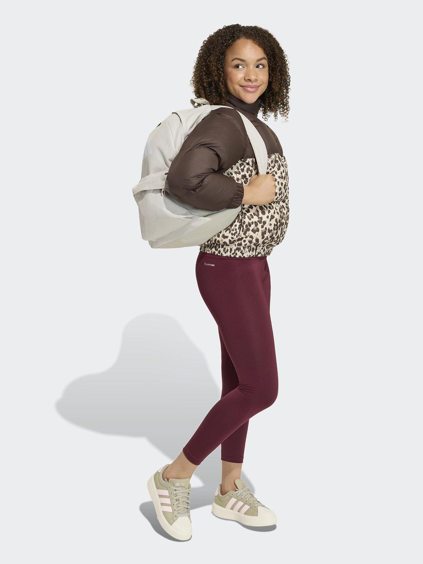 Image 4 of 6 of adidas Sportswear Junior Super Down Leopard Jacket - Brown
