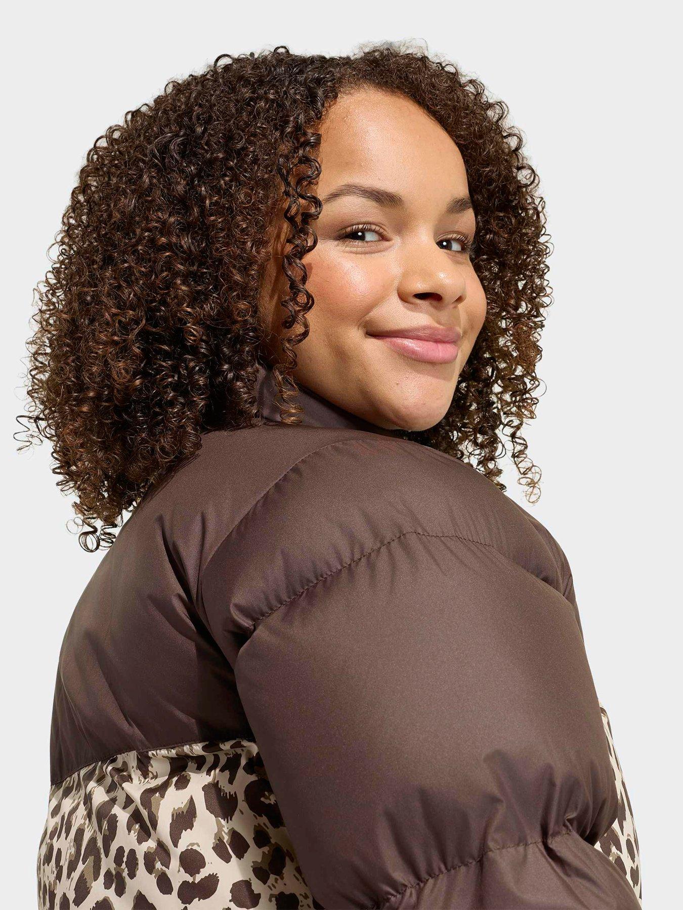 Image 6 of 6 of adidas Sportswear Junior Super Down Leopard Jacket - Brown