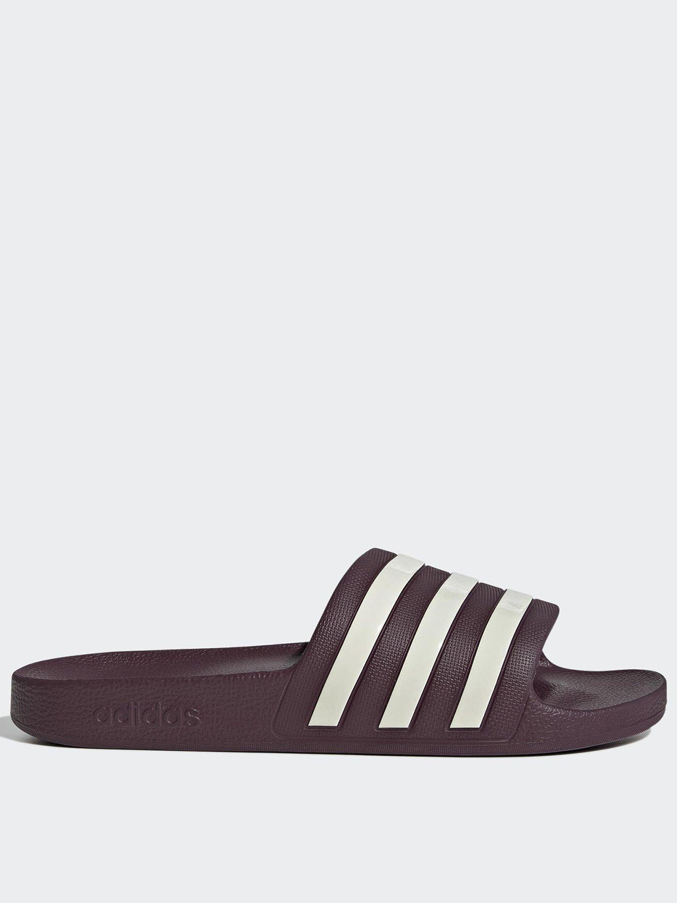 adidas Sportswear Womens Adilette Aqua Slide - Maroon