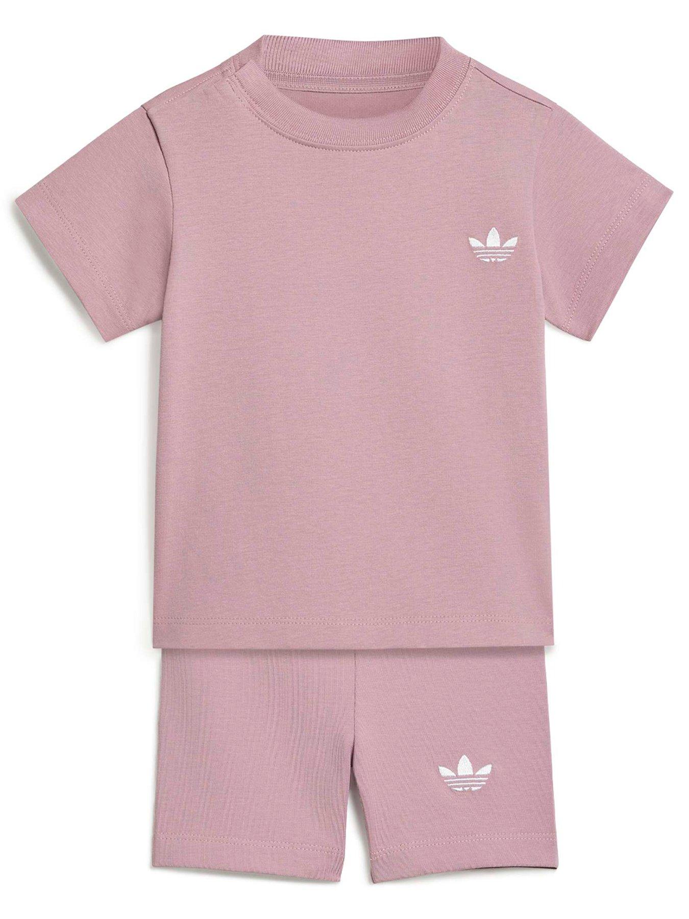 adidas Originals Infant T-Shirt Short Set - Purple
