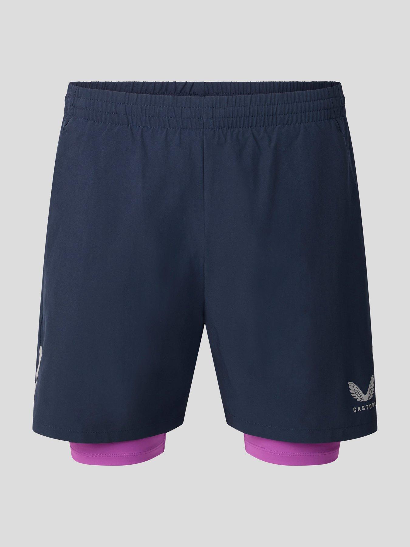 Castore Mens Training 2-in-1 Woven Short - Navy