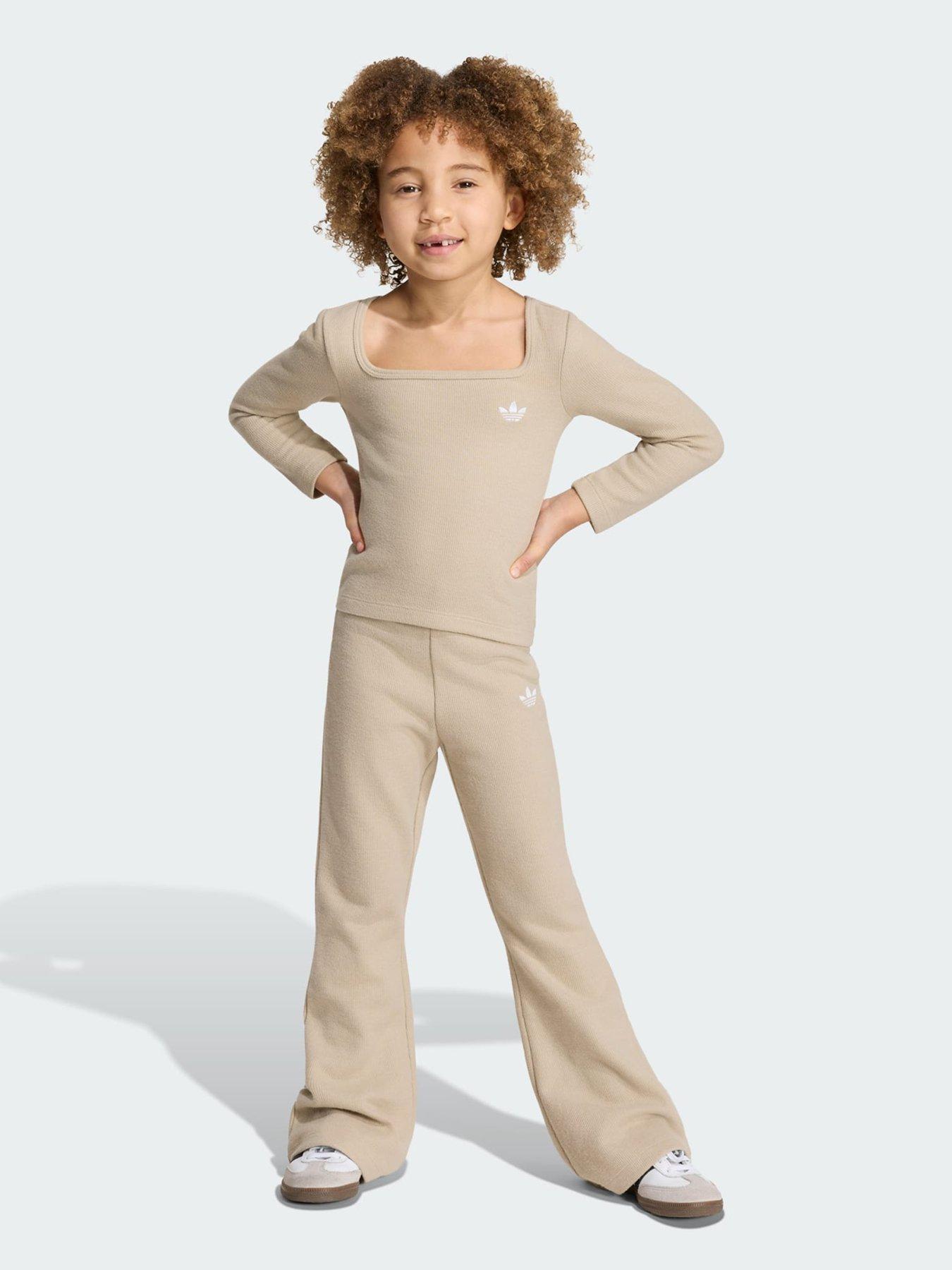 adidas Originals Kids Long Sleeve Leggings Set - Beige