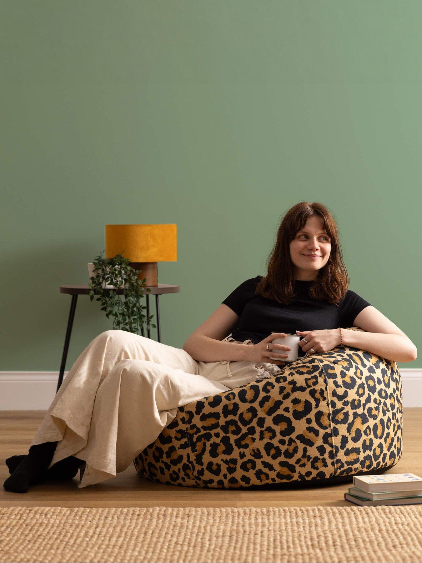  image of icon-beanbags-leopard-classic-bean-bag