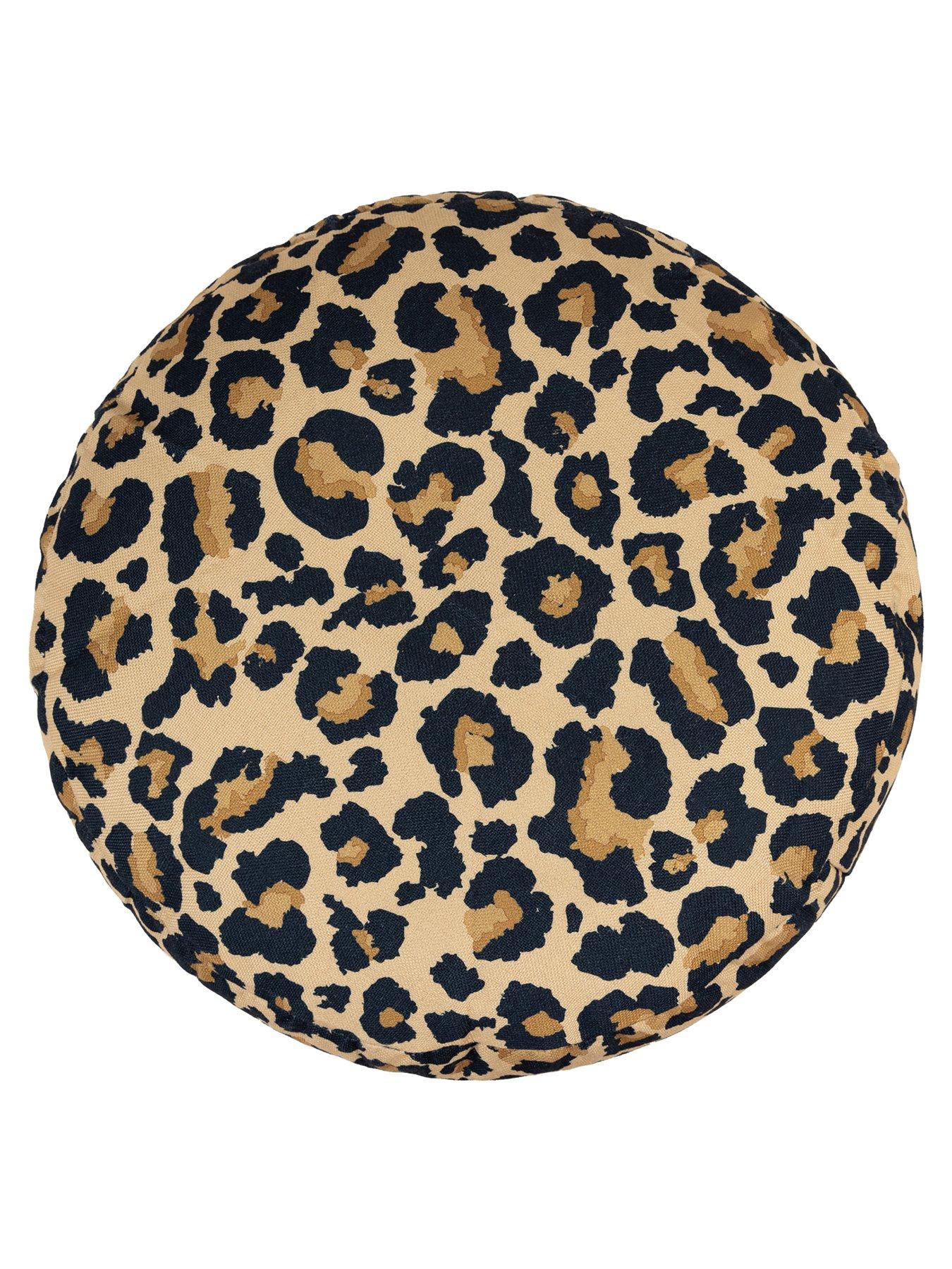  image of icon-beanbags-milano-leopard-bean-bag-pouffe