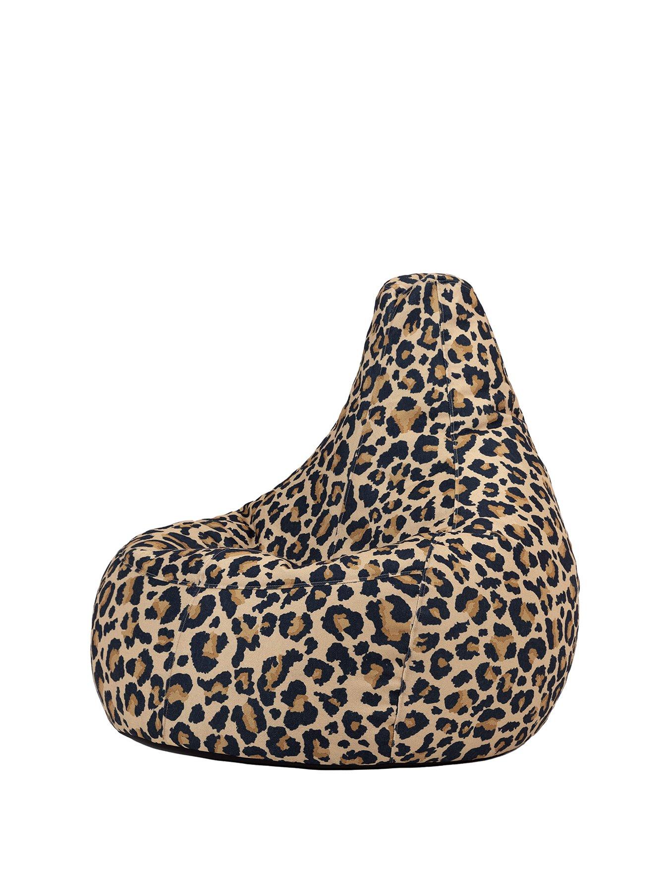 Image 2 of 6 of Icon Beanbags Dalton Leopard Recliner Bean Bag
