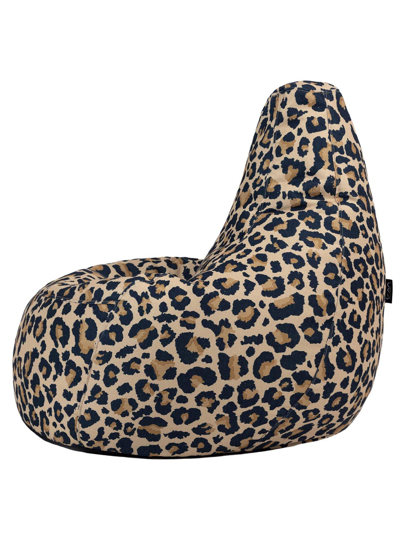 Image 5 of 6 of Icon Beanbags Dalton Leopard Recliner Bean Bag