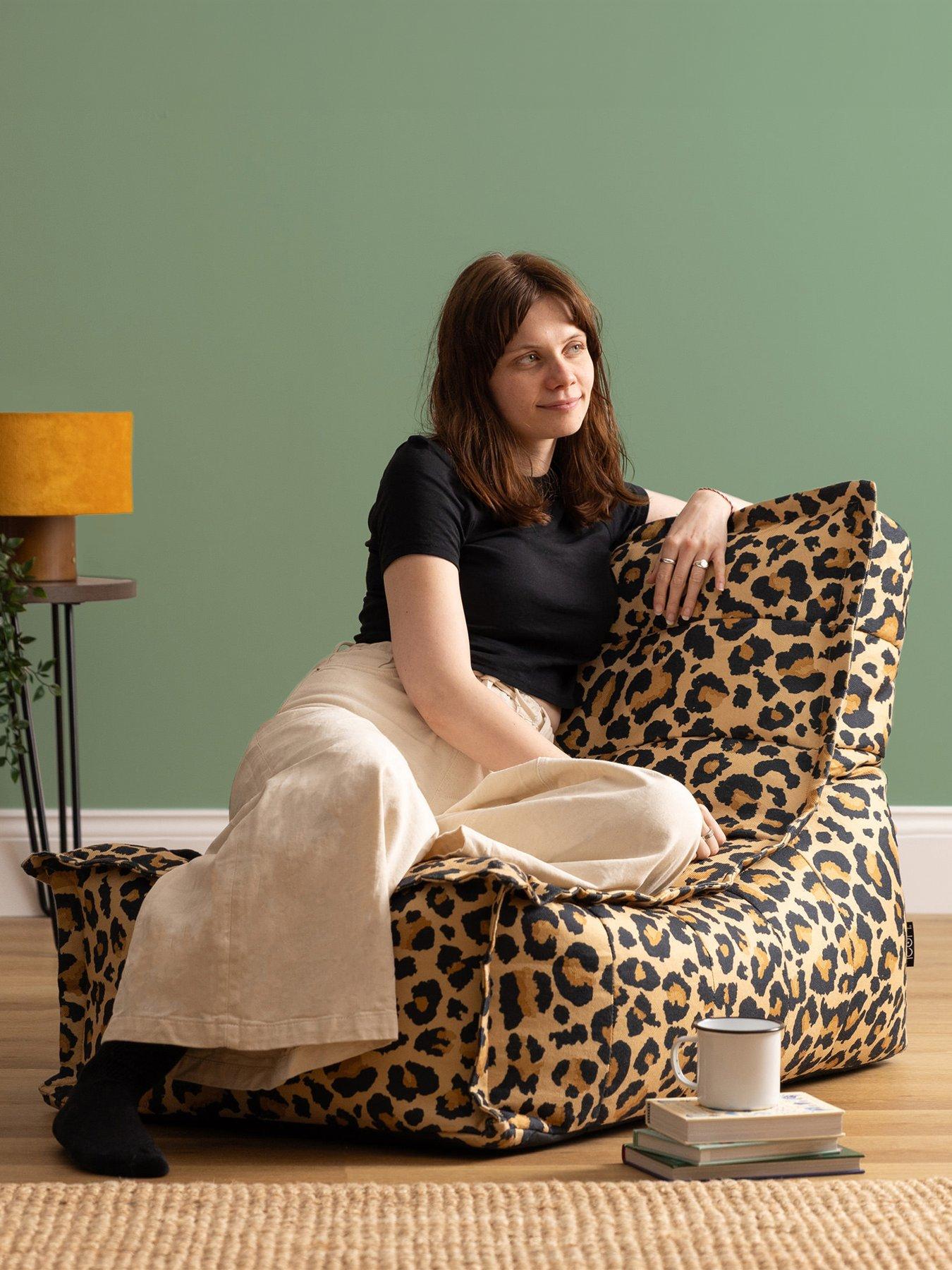  image of icon-beanbags-dolce-leopard-bean-bag