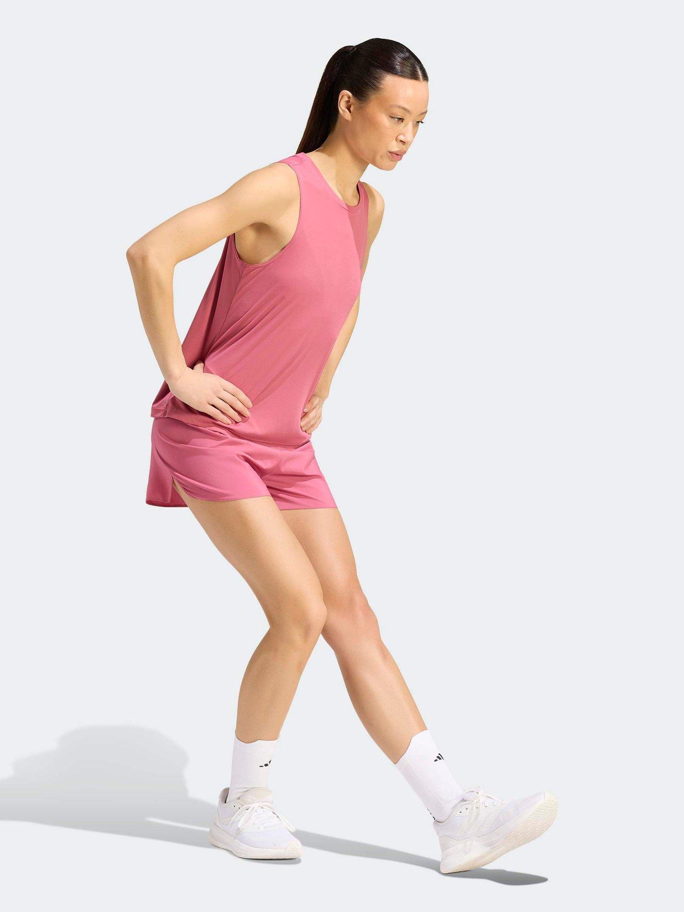 Image 3 of 6 of adidas Womens Running Adi365 4-inch Woven Shorts - Pink