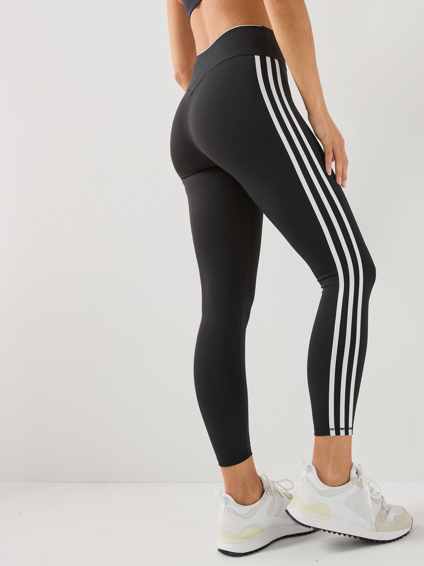 Image 2 of 5 of adidas Originals Sport Women's Three Stripe High Waisted Training Leggings- Black