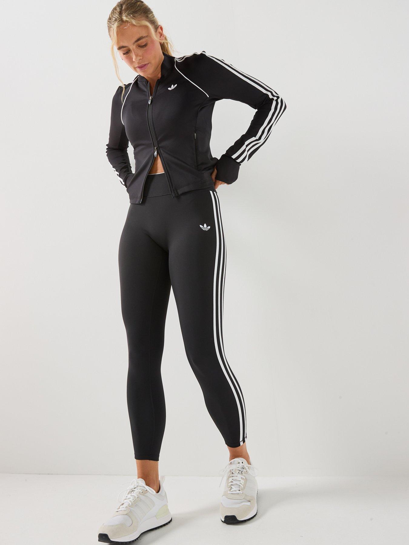 Image 3 of 5 of adidas Originals Sport Women's Three Stripe High Waisted Training Leggings- Black