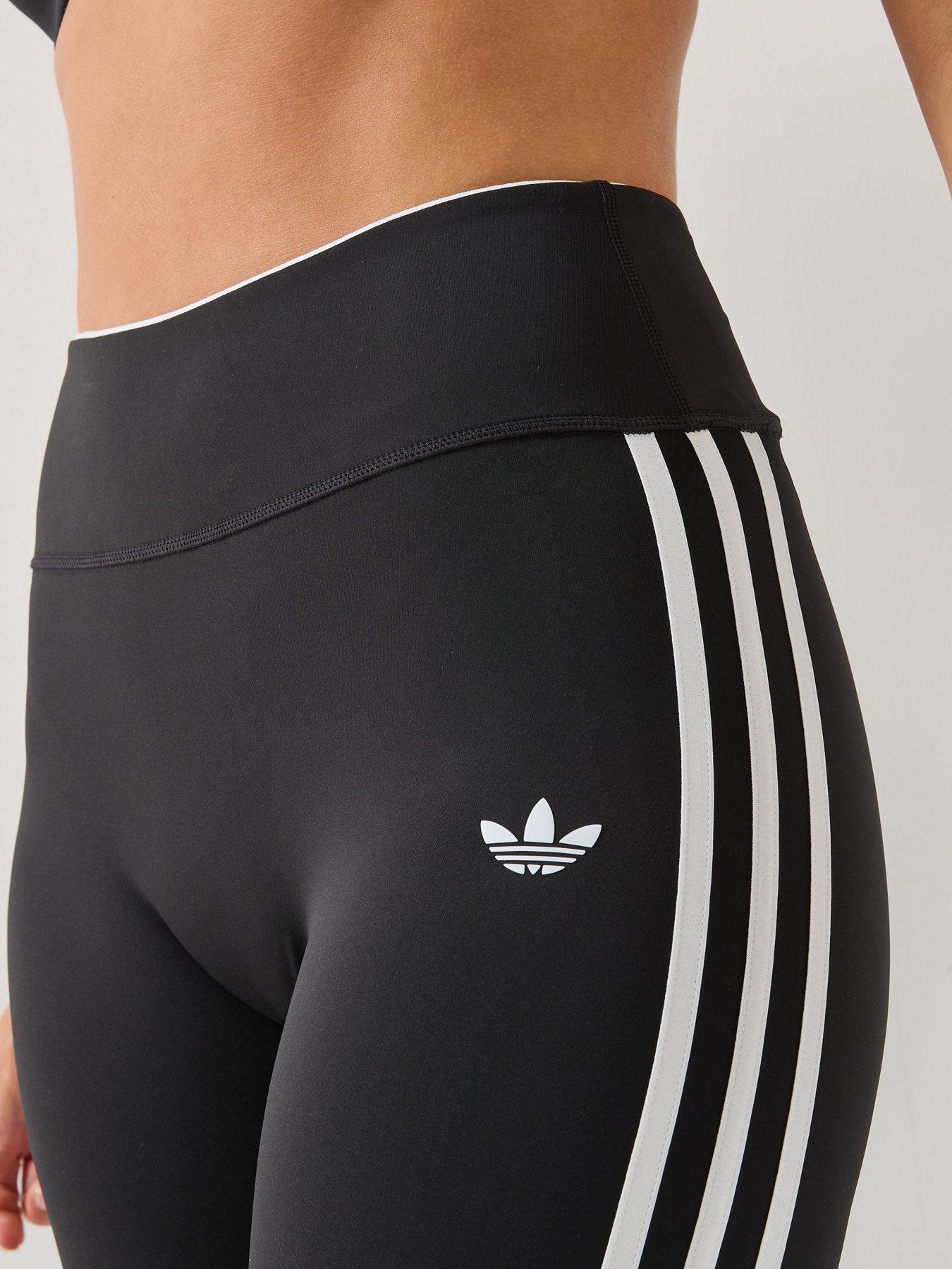 Image 4 of 5 of adidas Originals Sport Women's Three Stripe High Waisted Training Leggings- Black