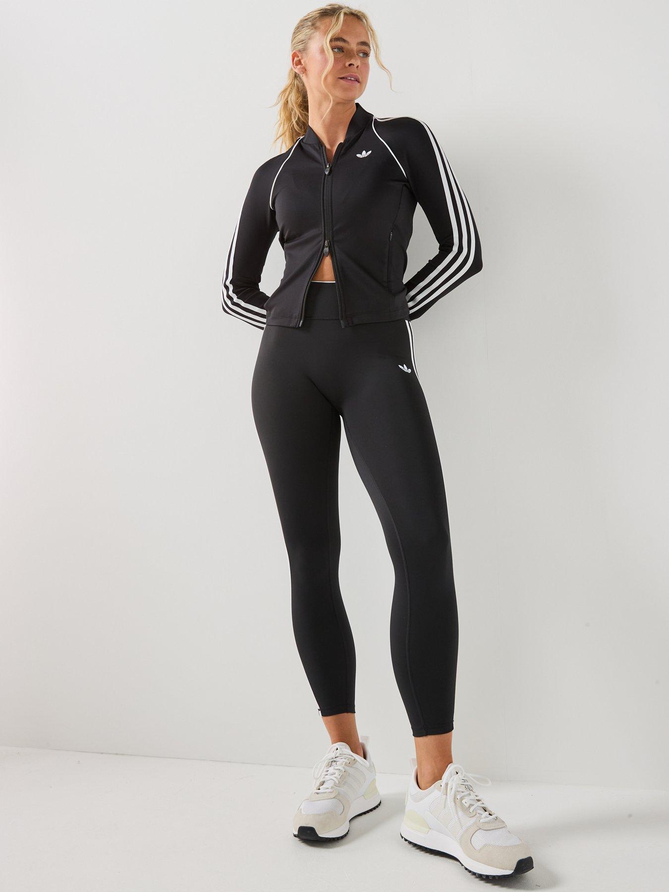 Image 5 of 5 of adidas Originals Sport Women's Three Stripe High Waisted Training Leggings- Black