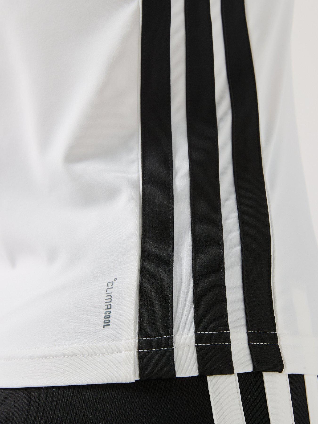 Image 5 of 6 of adidas Womens Training 3 Stripe Workout Essentials Tank - White