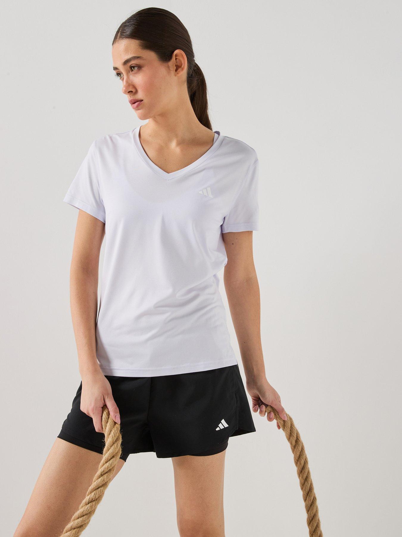 adidas Womens Training Workout Essentials T-Shirt - Purple