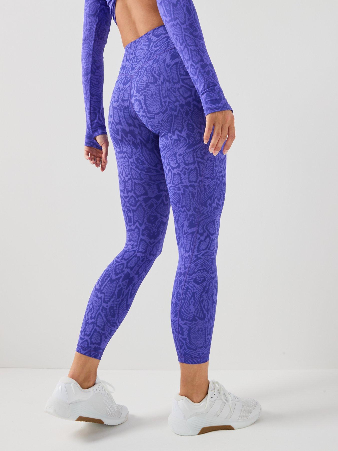 Image 2 of 6 of adidas Women's Optime PrimeLift Snake 7/8 Leggings - Purple