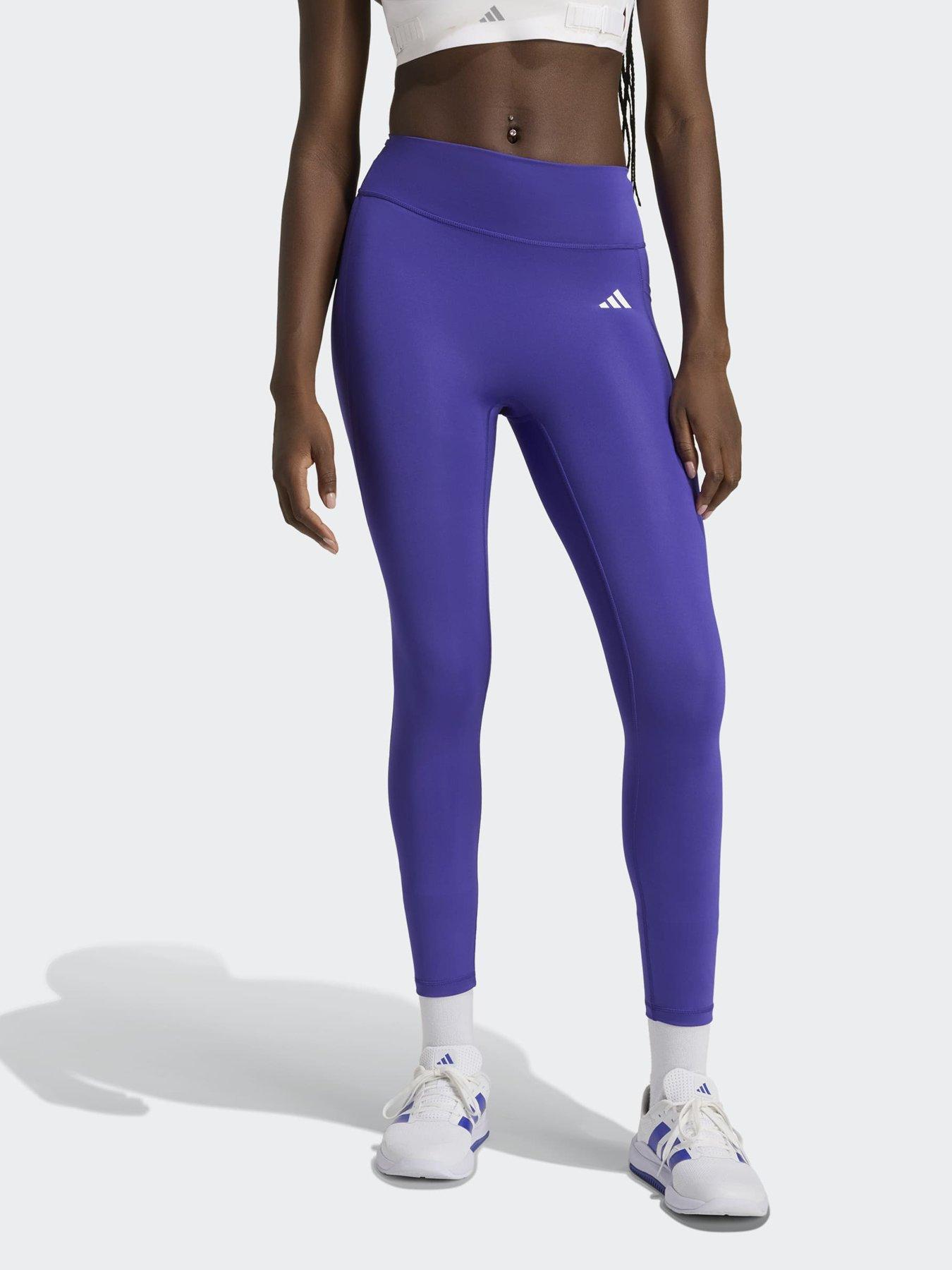 Image 1 of 5 of adidas Womens Training Workout Essentials Plus Tights - Purple