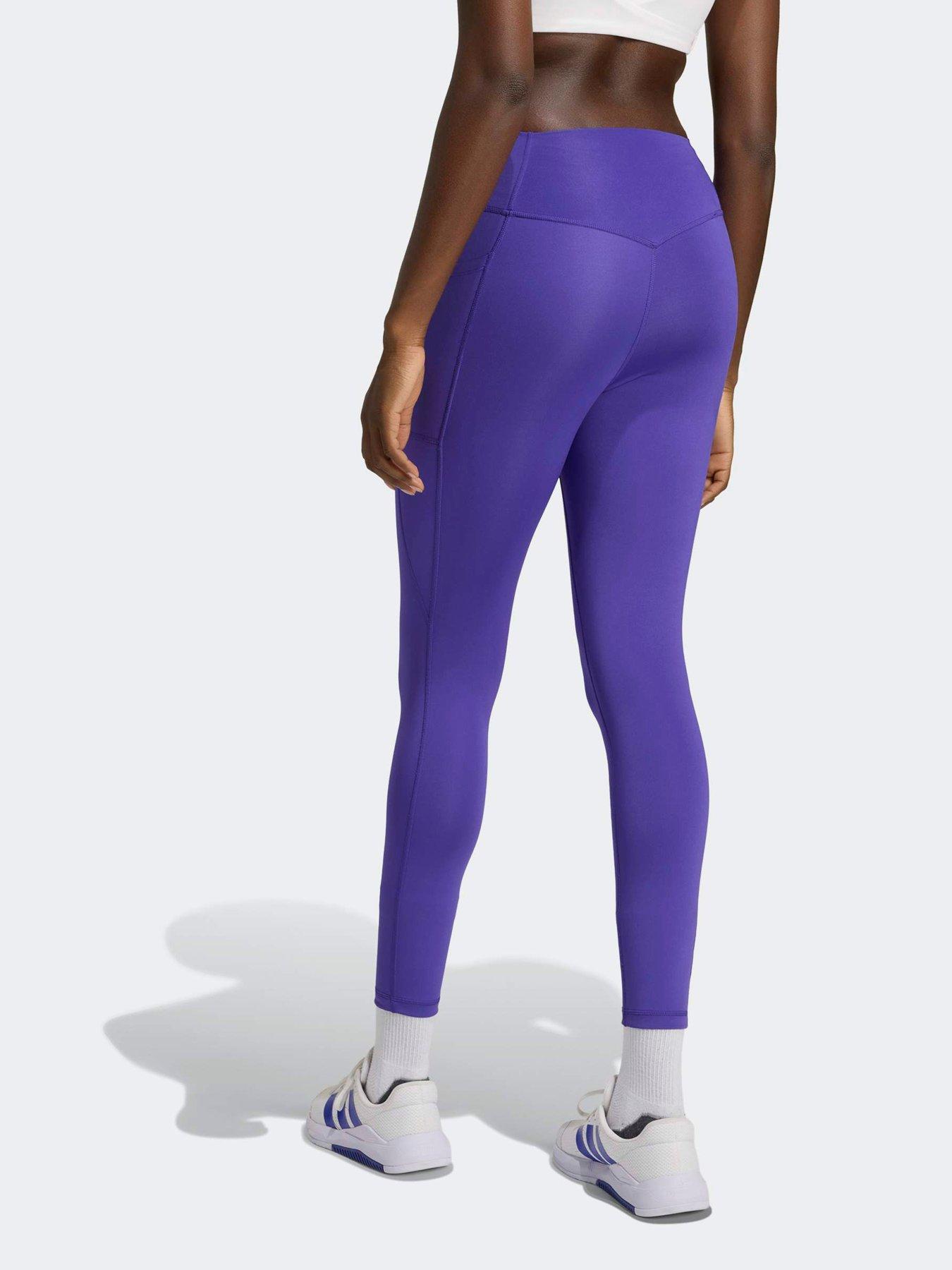 Image 2 of 5 of adidas Womens Training Workout Essentials Plus Tights - Purple
