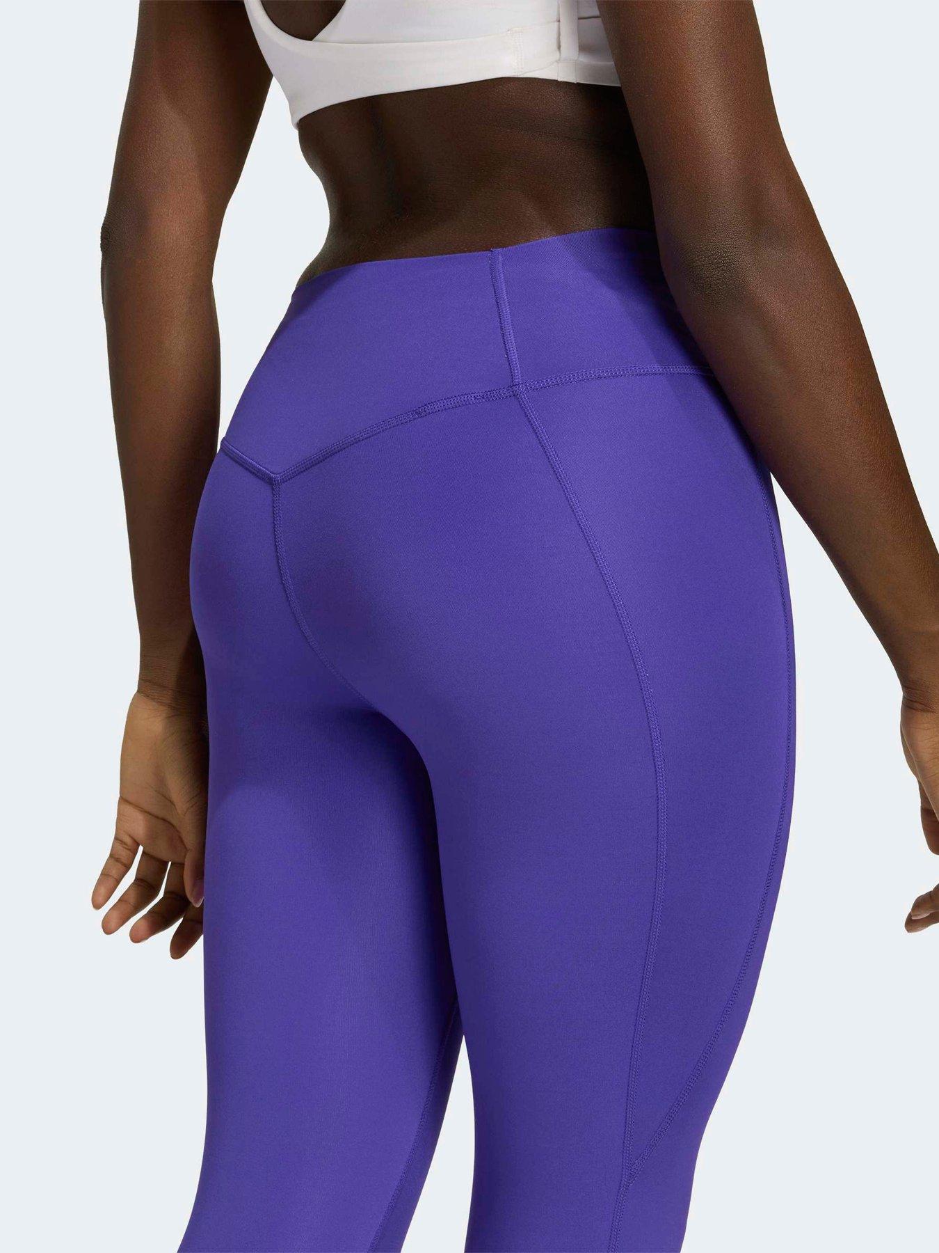 Image 4 of 5 of adidas Womens Training Workout Essentials Plus Tights - Purple