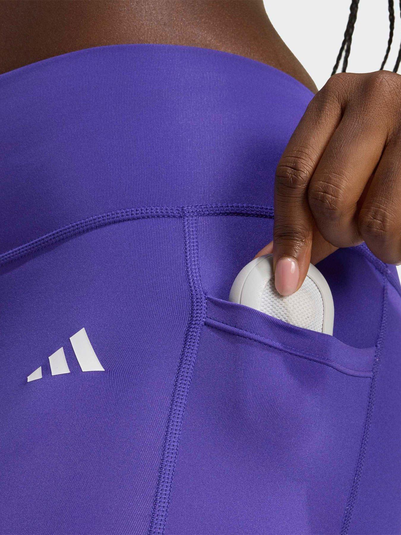 Image 5 of 5 of adidas Womens Training Workout Essentials Plus Tights - Purple