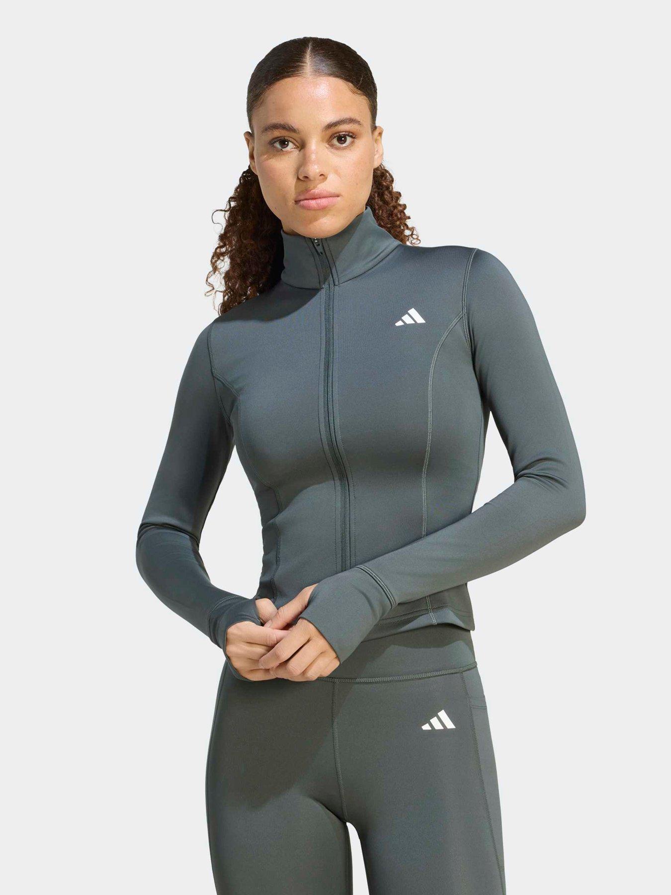 adidas Womens Training Workout Essentials Track Top - Green