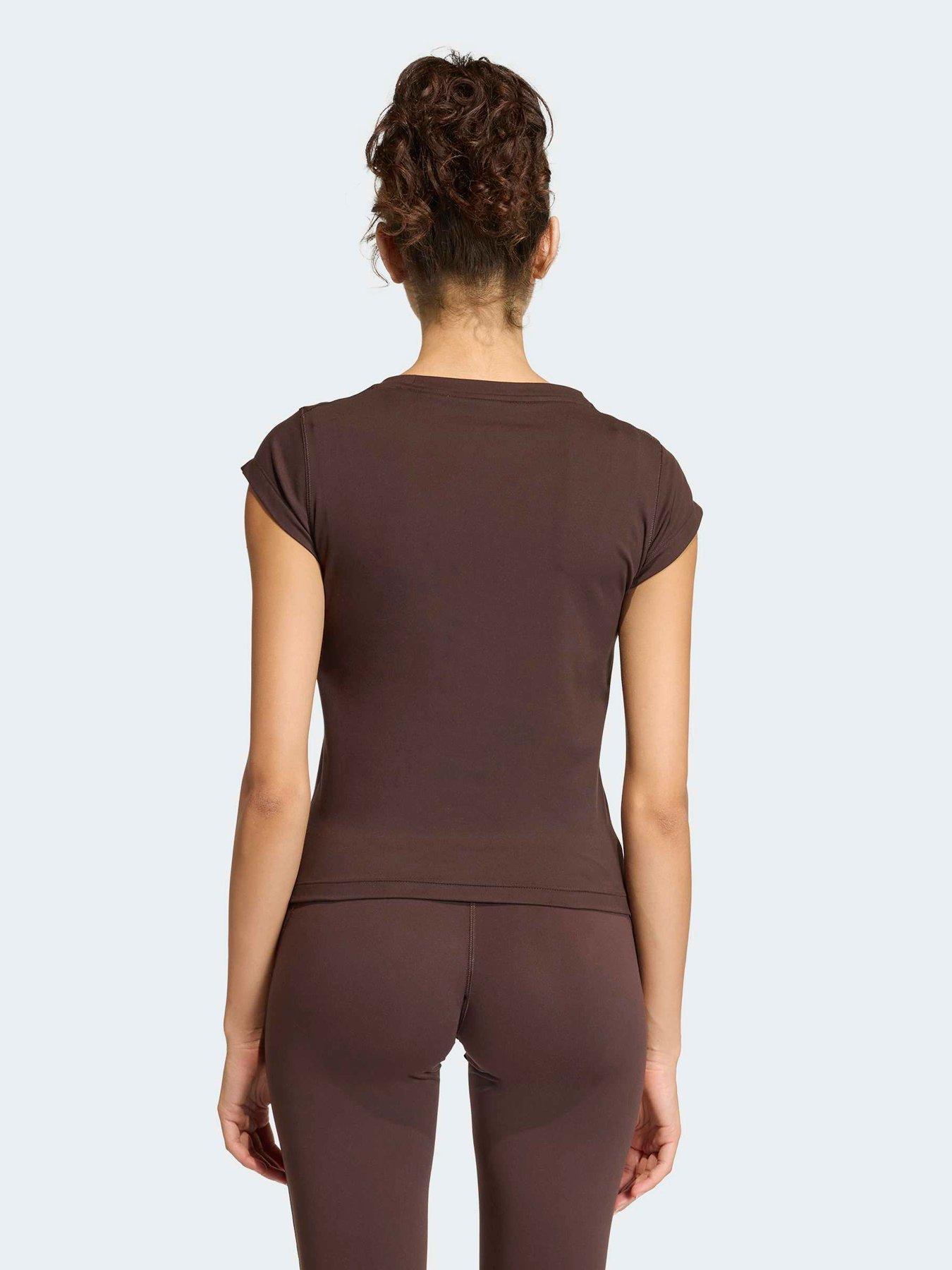 Image 2 of 6 of adidas Womens Training Hyperglam T-shirt - Brown