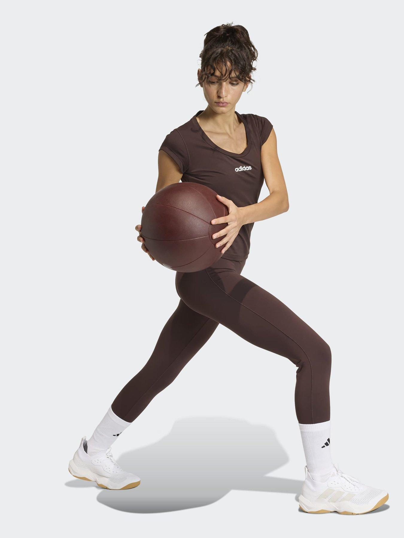 Image 3 of 6 of adidas Womens Training Hyperglam T-shirt - Brown