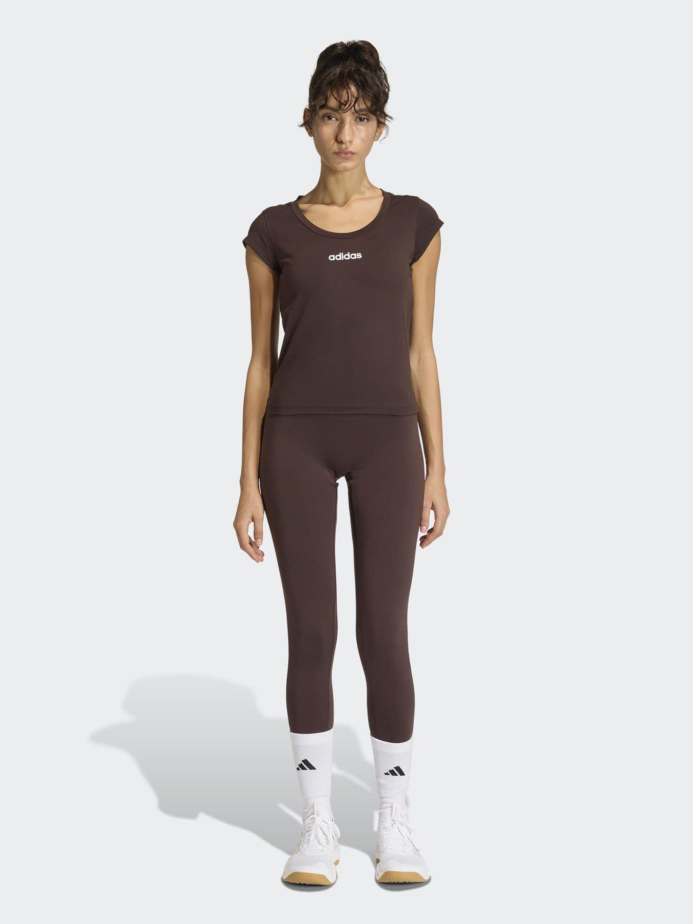 Image 4 of 6 of adidas Womens Training Hyperglam T-shirt - Brown