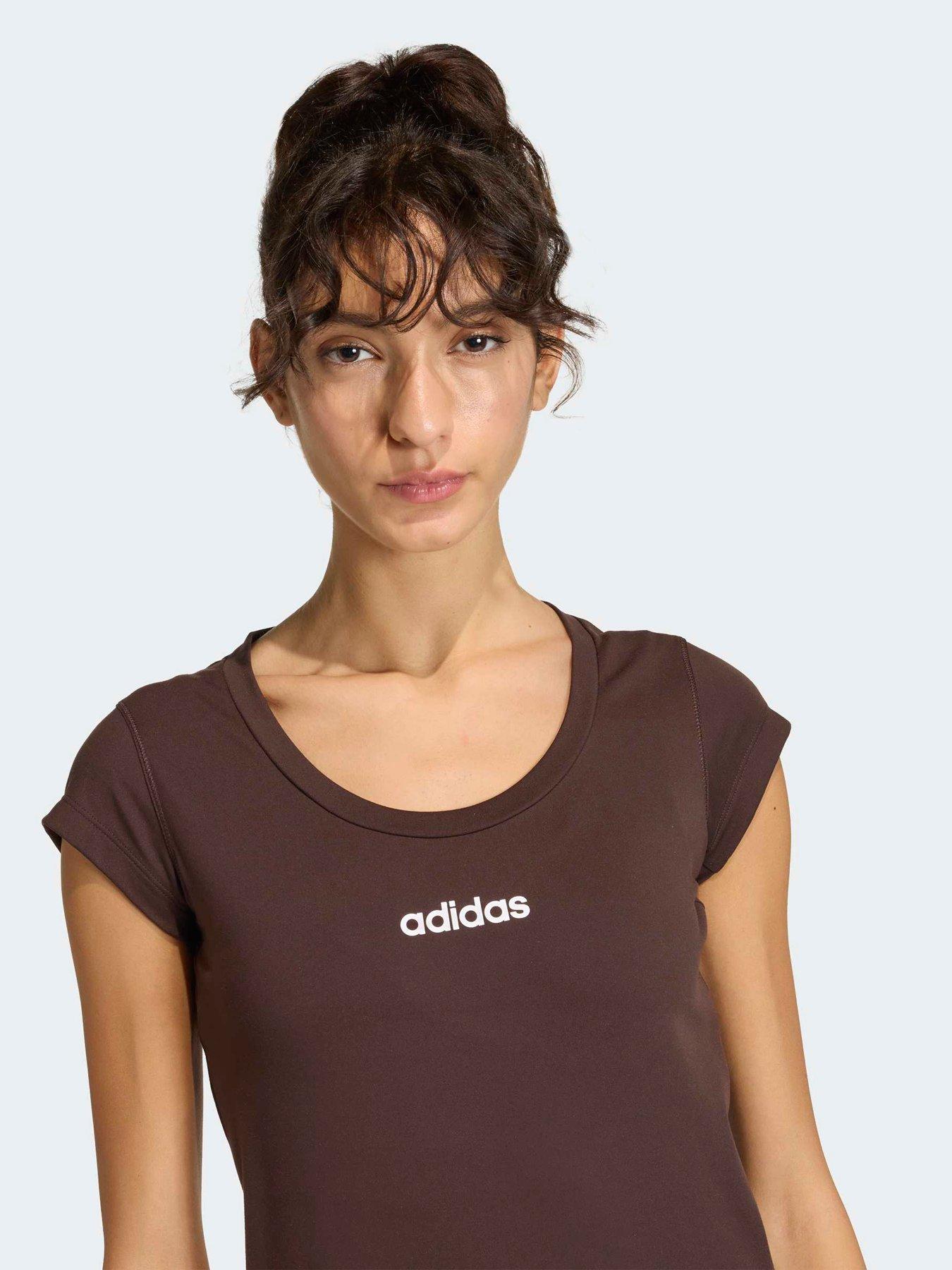 Image 5 of 6 of adidas Womens Training Hyperglam T-shirt - Brown