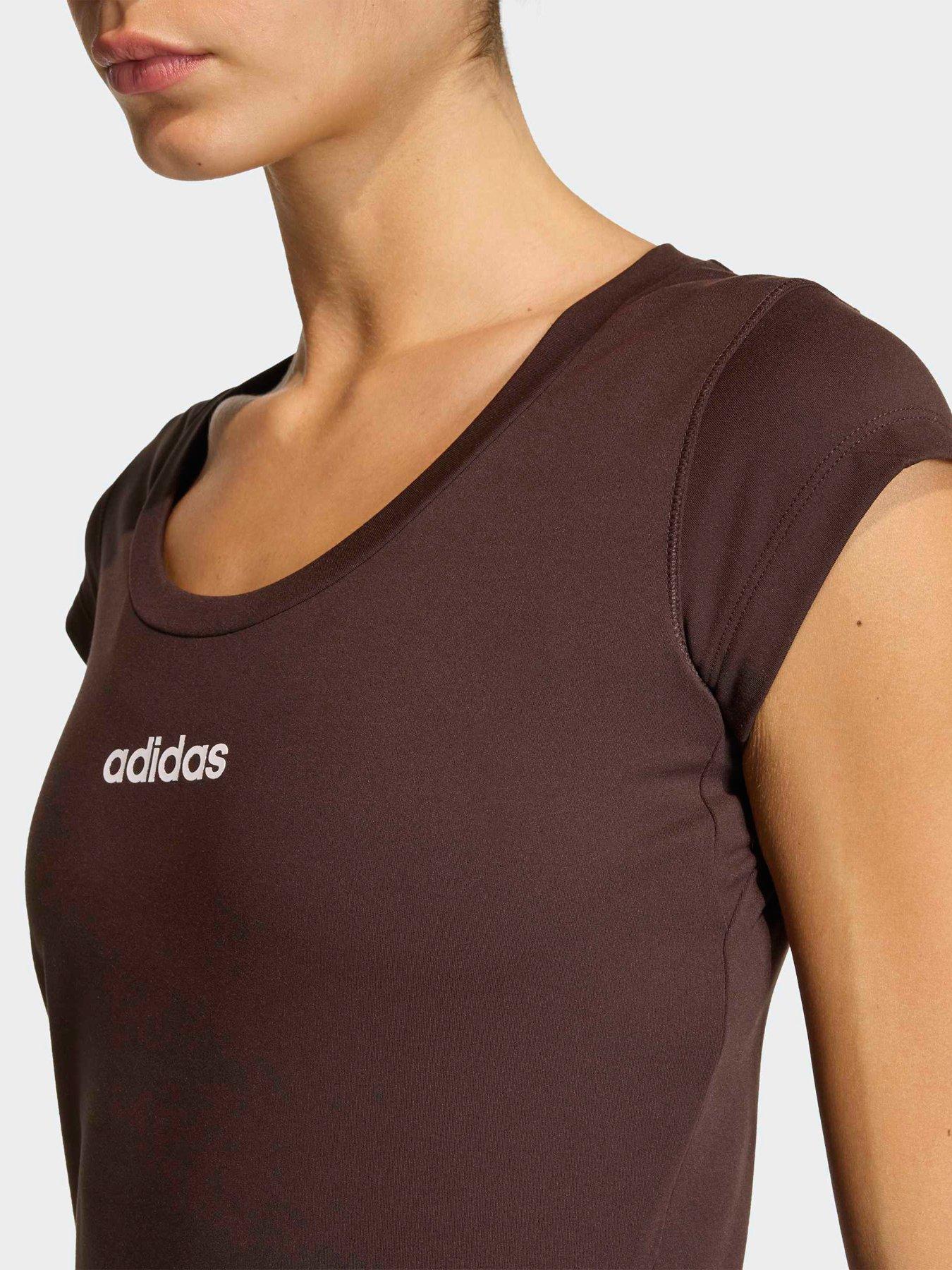 Image 6 of 6 of adidas Womens Training Hyperglam T-shirt - Brown