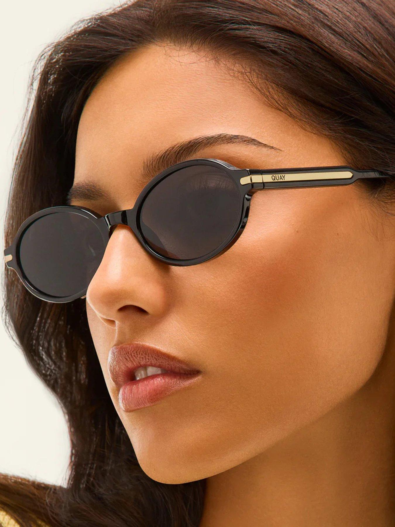 QUAY AUSTRALIA Nevermind 90s Inspired Oval Sunglasses