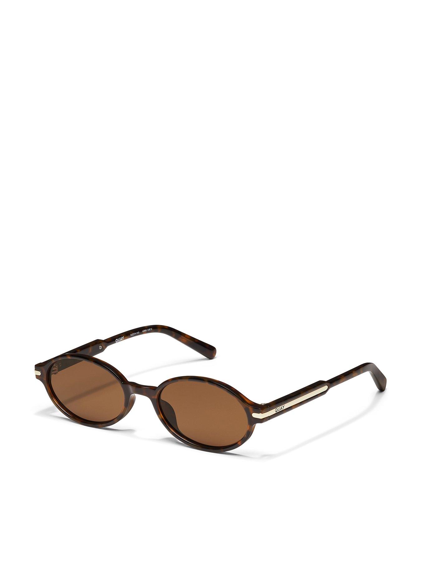 Image 1 of 2 of QUAY AUSTRALIA Nevermind 90s Inspired Oval Sunglasses