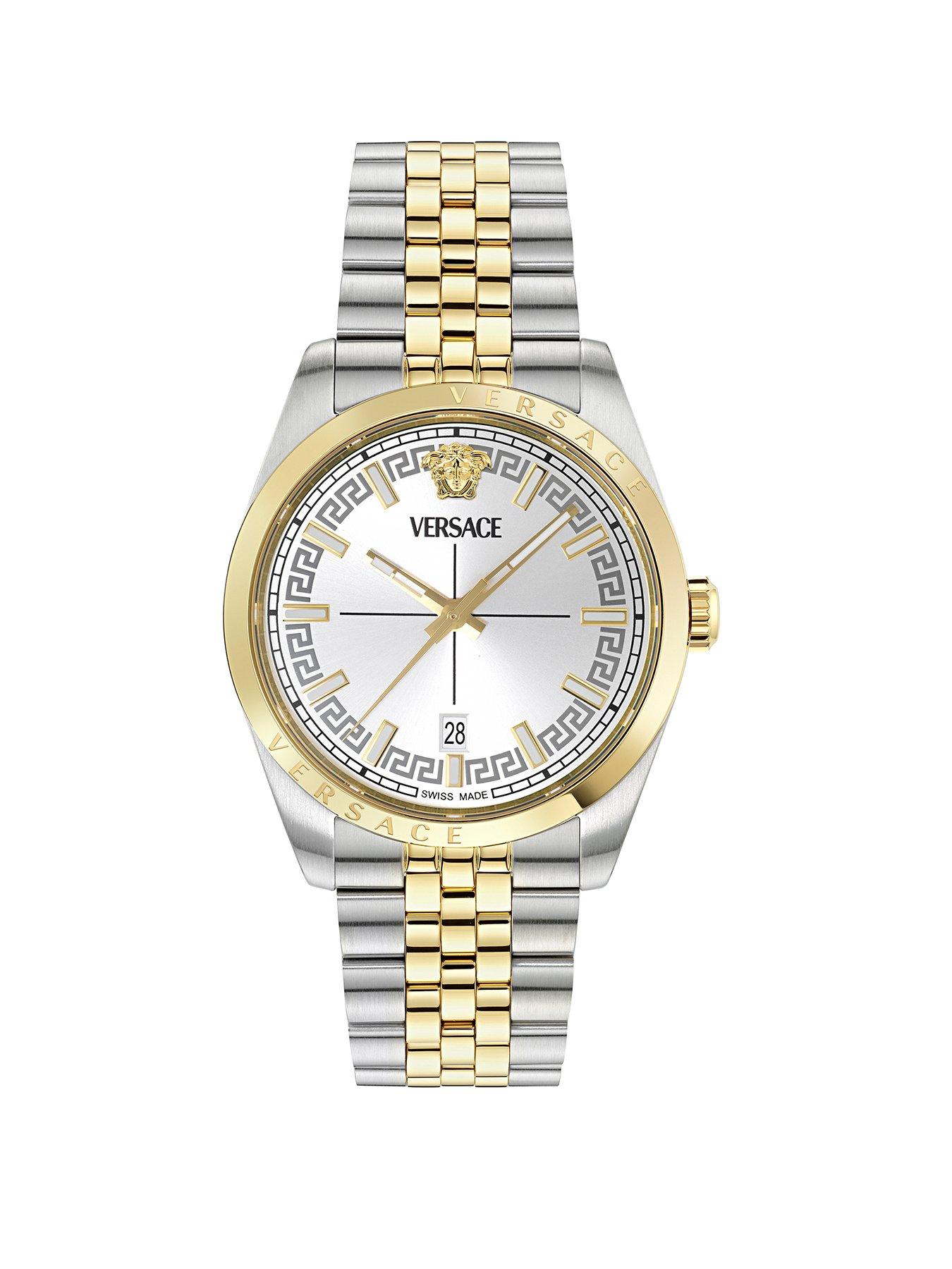 VERSACE Versase Millenyium Gent 40mm Watch With Bicolor Case And White/Silver Dial