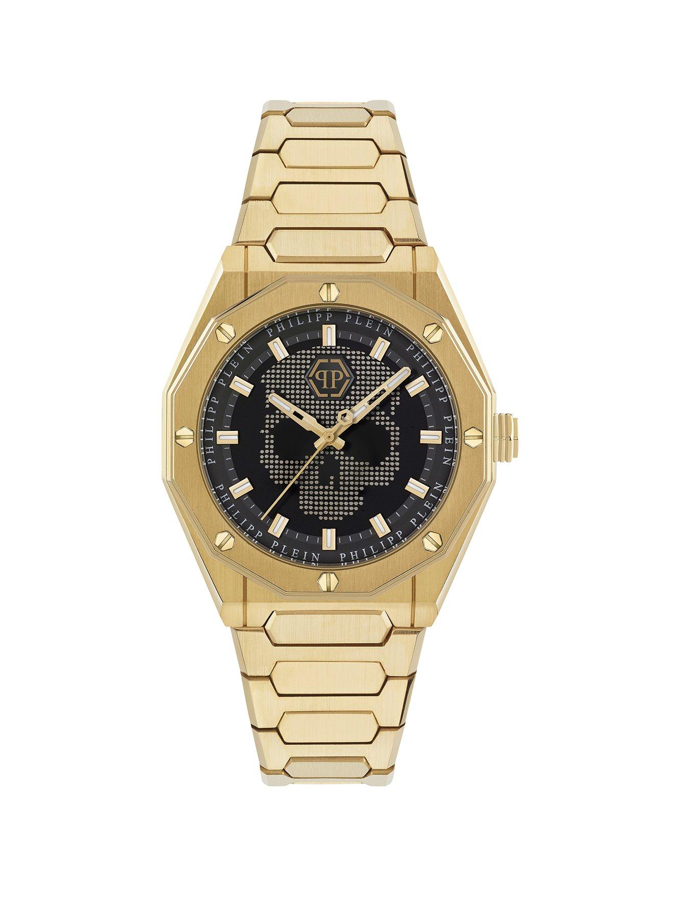 Image 1 of 3 of Philipp Plein Plein Deluxe 44mm Gold Tone Case With Black Dial And Gold Tone Bracelet
