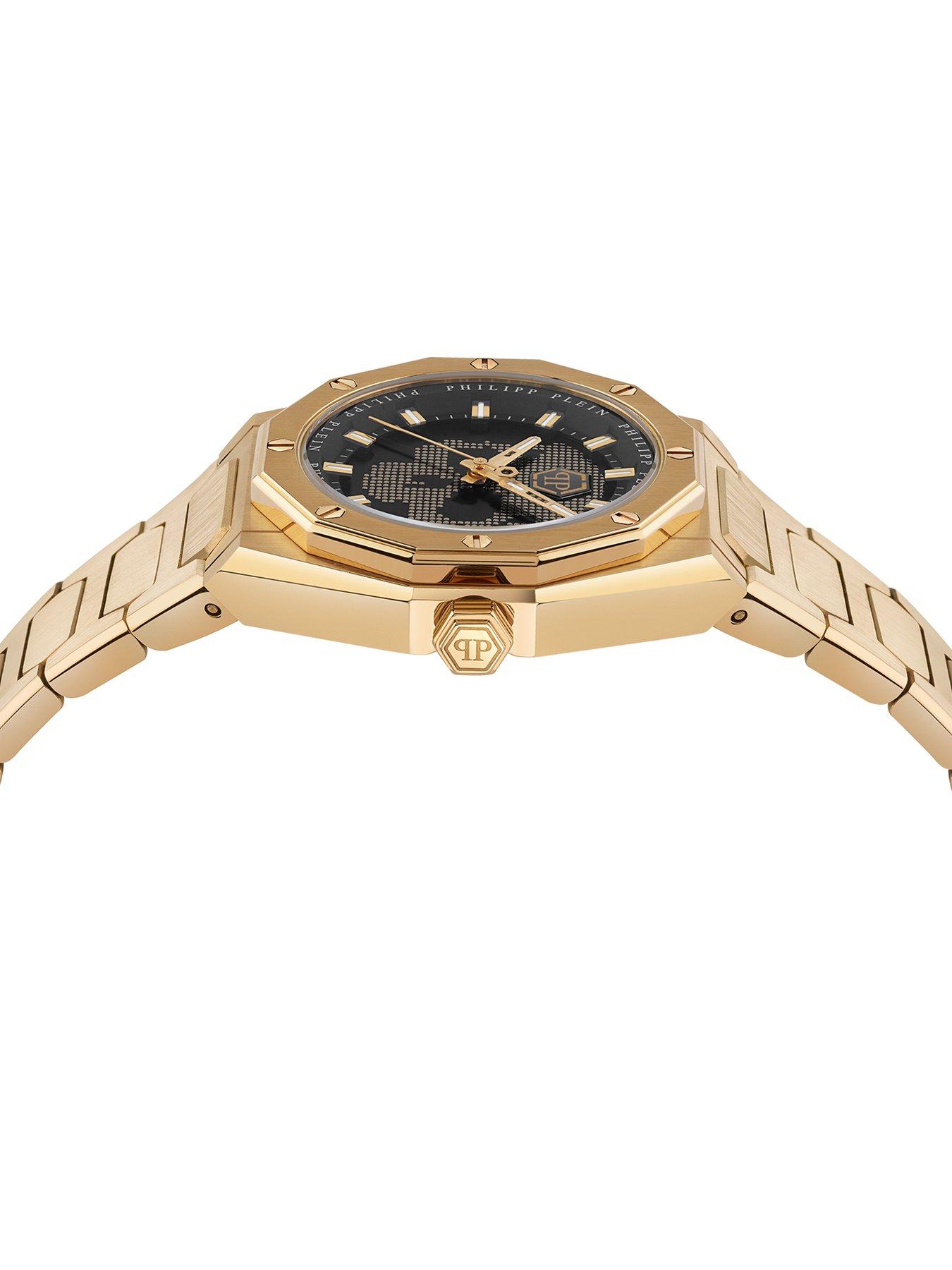 Image 3 of 3 of Philipp Plein Plein Deluxe 44mm Gold Tone Case With Black Dial And Gold Tone Bracelet