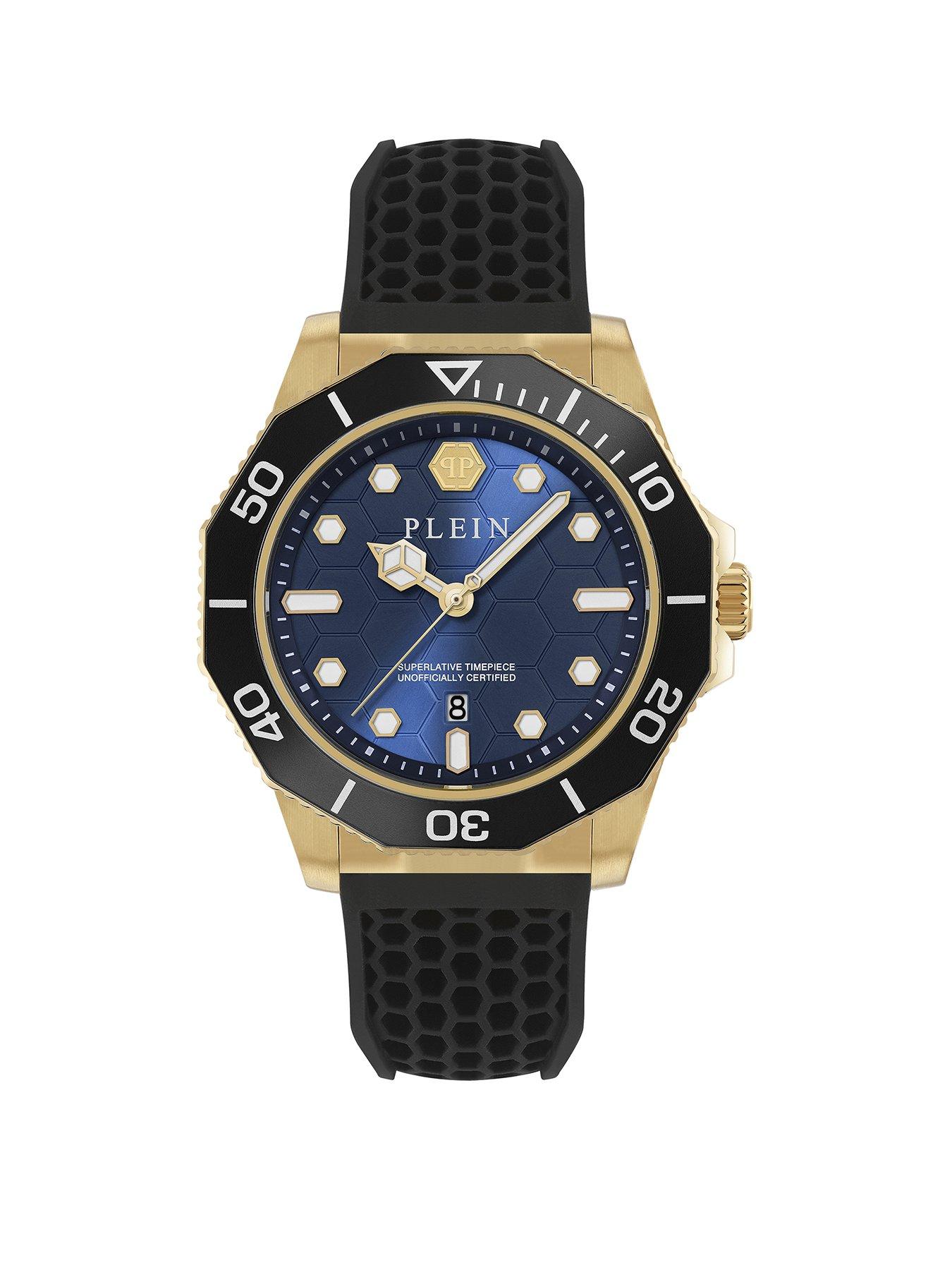 philipp-plein-philipp-plein-aquastorm-44mm-gold-tone-case-black-dial-and-black-silicone-strap