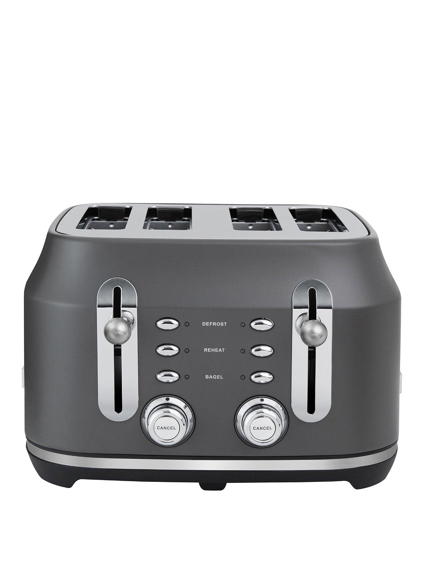 Image 1 of 7 of Rangemaster Rangemaster RMCL4S304GY Classic Toaster in Matt Grey