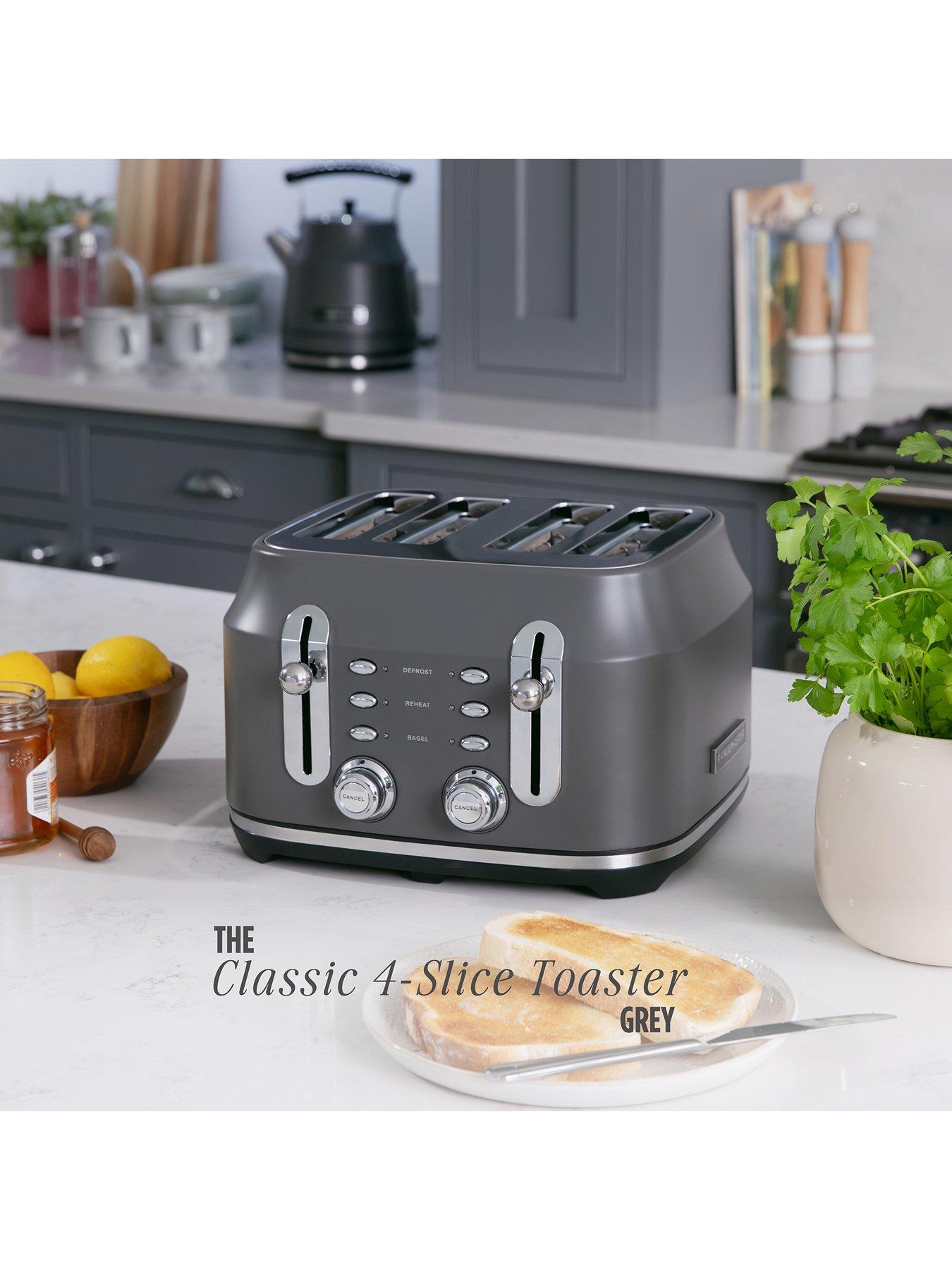 Image 2 of 7 of Rangemaster Rangemaster RMCL4S304GY Classic Toaster in Matt Grey