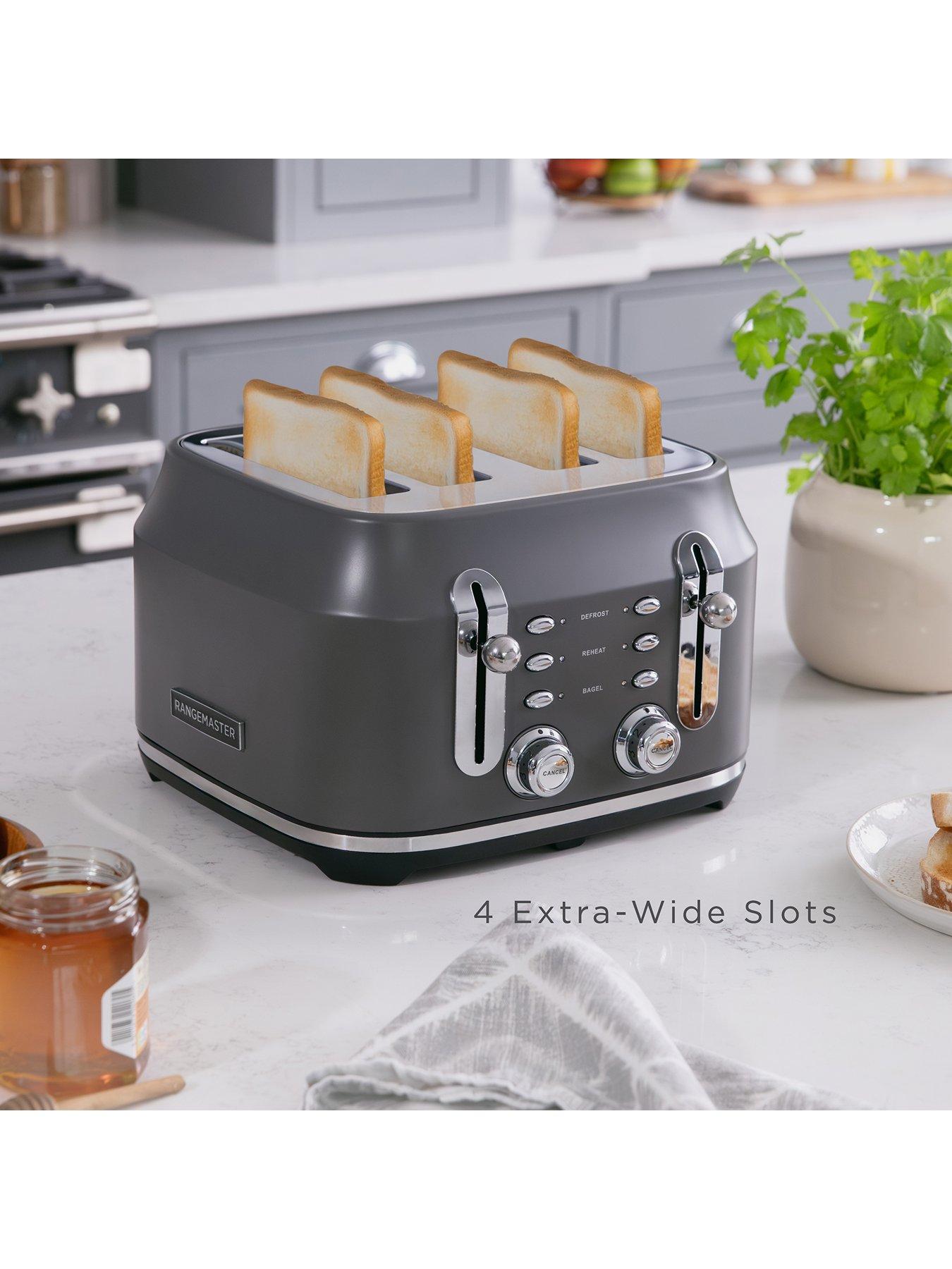 Image 4 of 7 of Rangemaster Rangemaster RMCL4S304GY Classic Toaster in Matt Grey