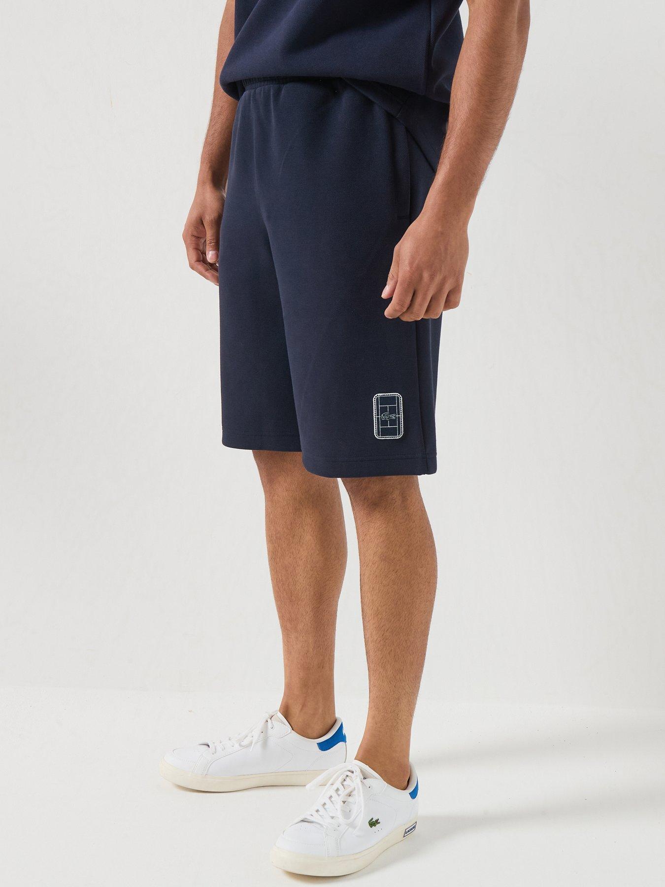 Lacoste Premium Embroidered Sweat Shorts - Navy